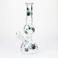 Z11" Glass Bong With Leaf Design [BH083]