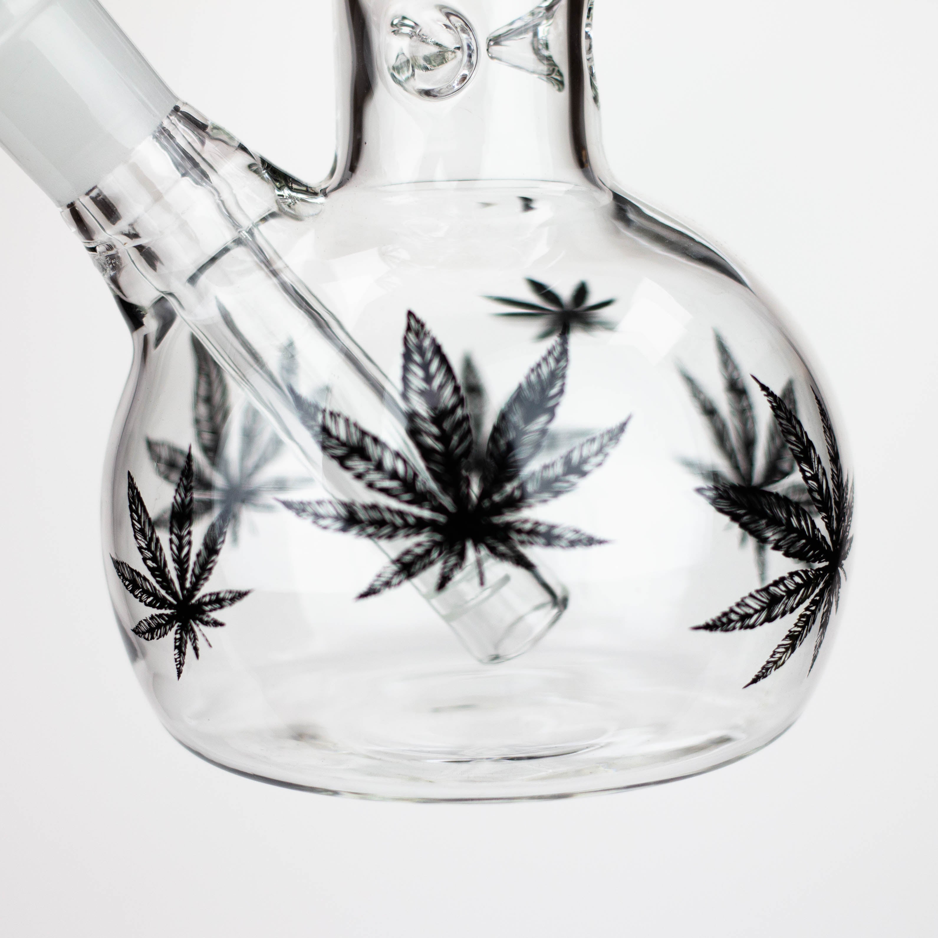 Z11" Glass Bong With Leaf Design [BH083]