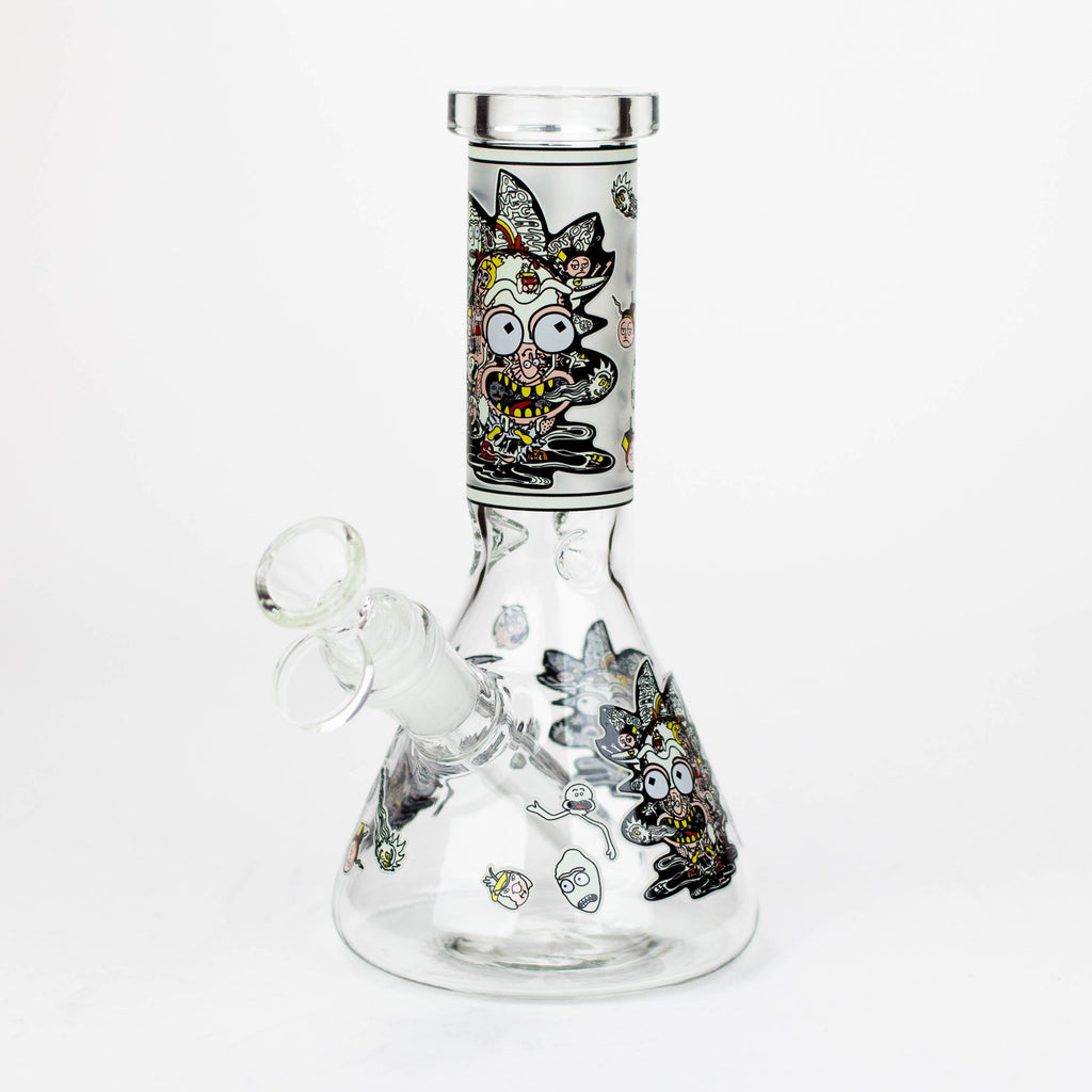 Z8" Glow in the dark Glass Bong with RM design [BH085]
