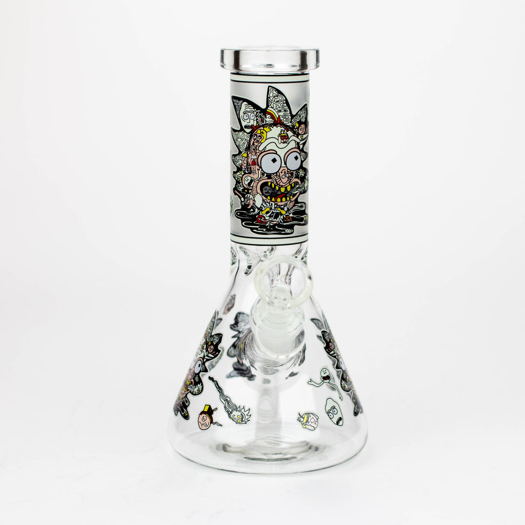 Z8" Glow in the dark Glass Bong with RM design [BH085]
