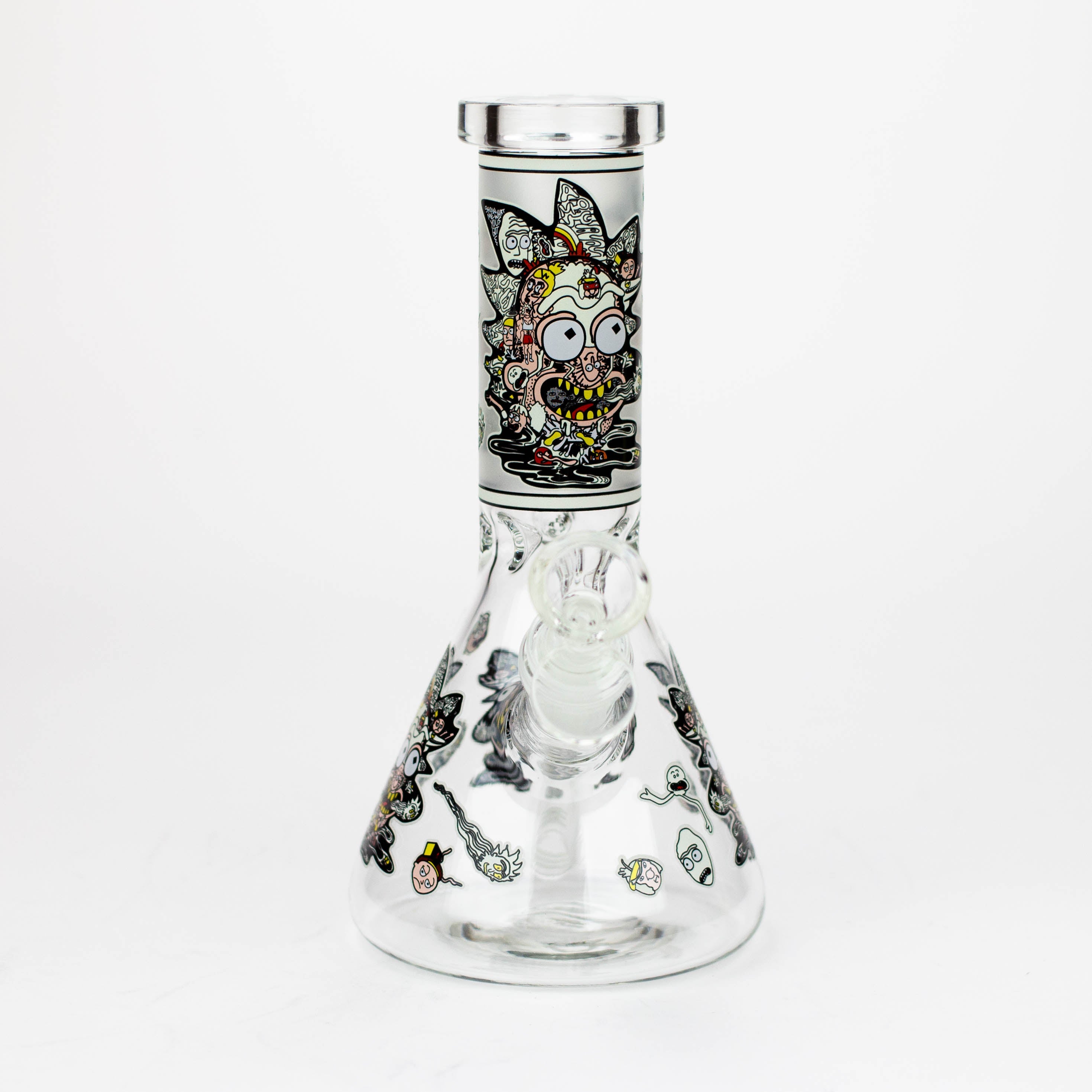 Z8" Glow in the dark Glass Bong with RM design [BH085]