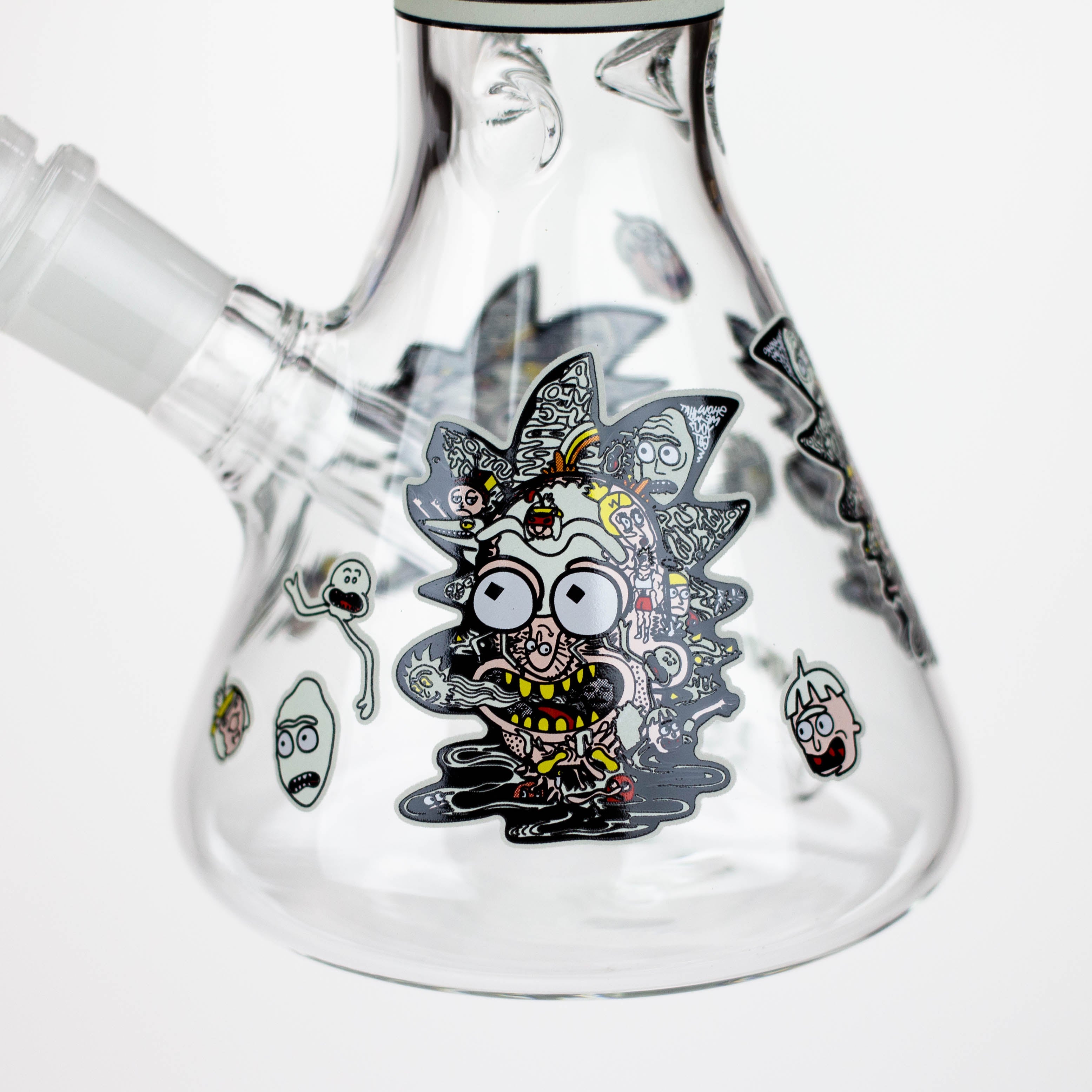 Z8" Glow in the dark Glass Bong with RM design [BH085]