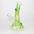 Z8" Glow in the dark Glass Bong With Eye Design [BH090]