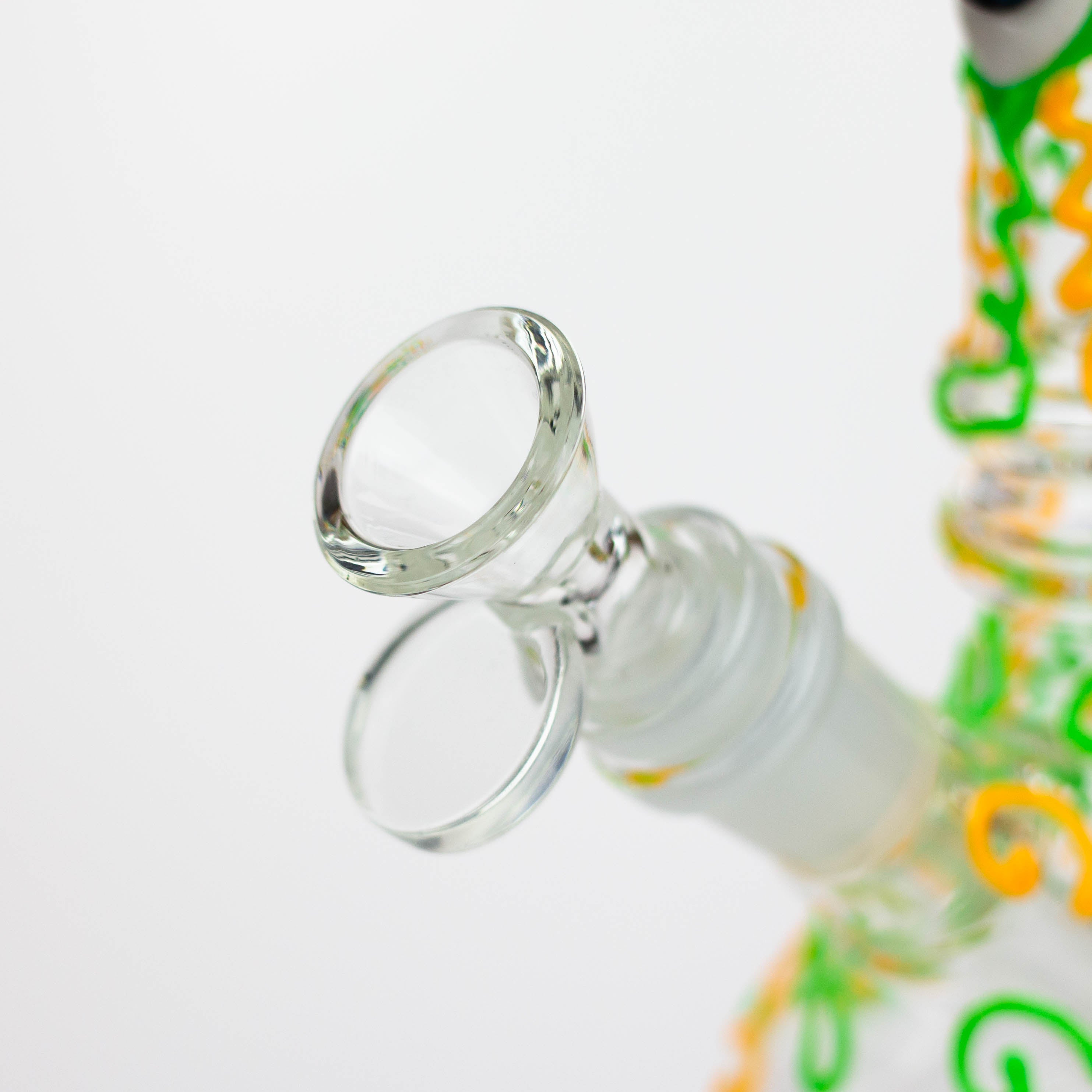 Z8" Glow in the dark Glass Bong With Eye Design [BH090]