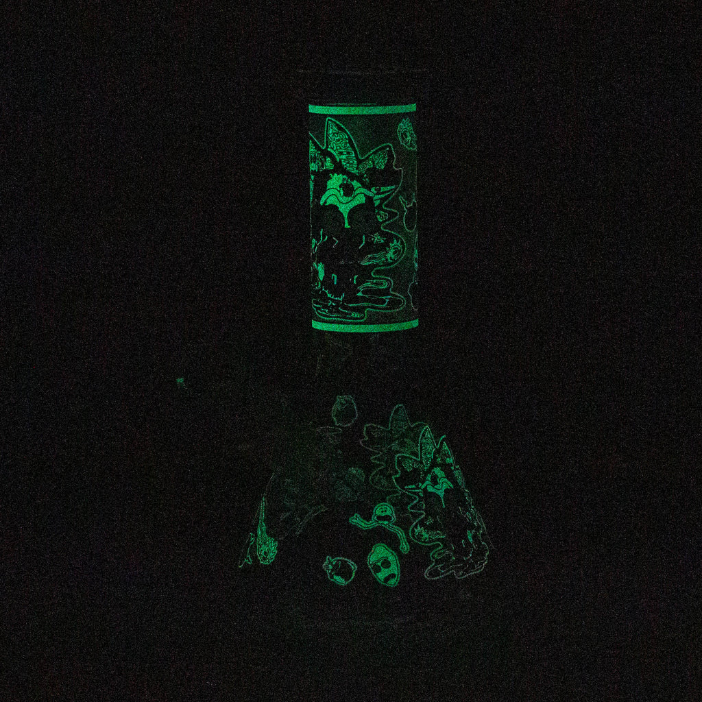 Z8" Glow in the dark Glass Bong with RM design [BH085]