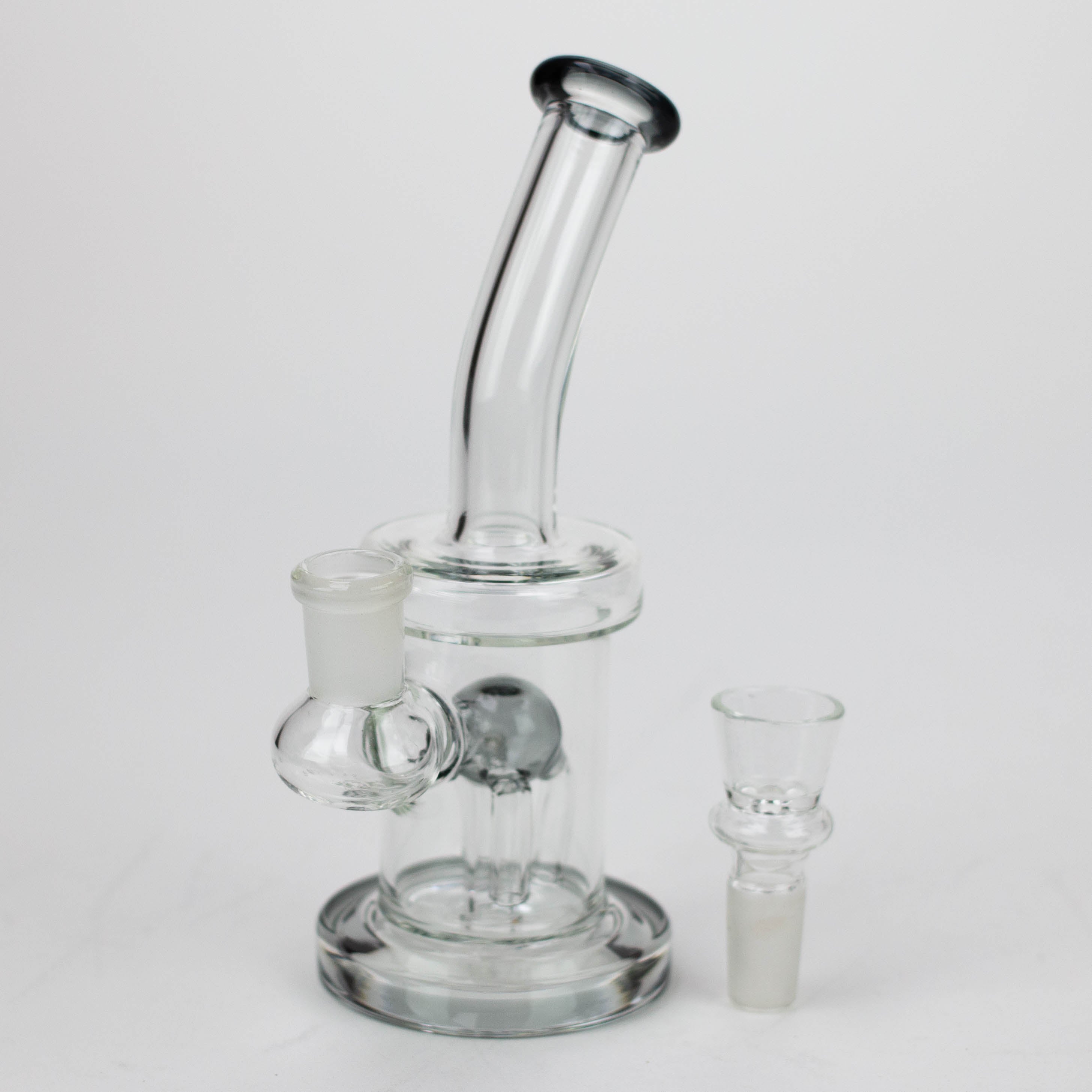 6.5" assorted color glass bong with tree arm diffuser