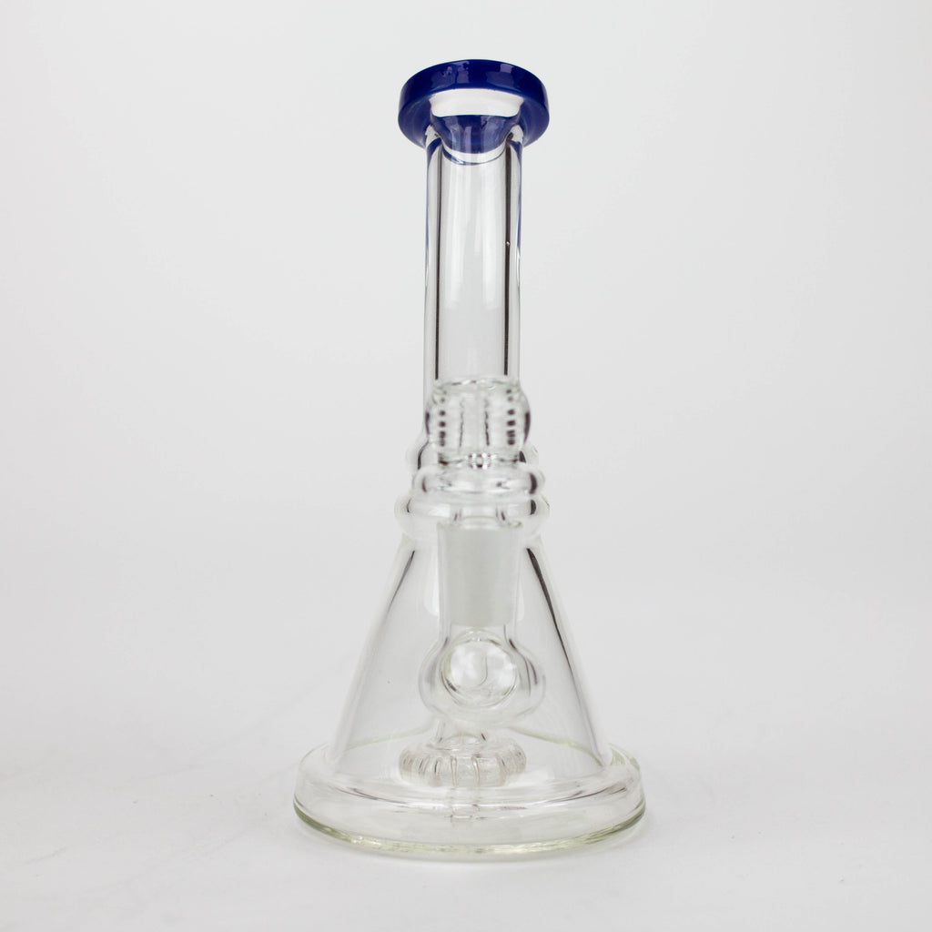 6.5" assorted color glass bong with shower head diffuser