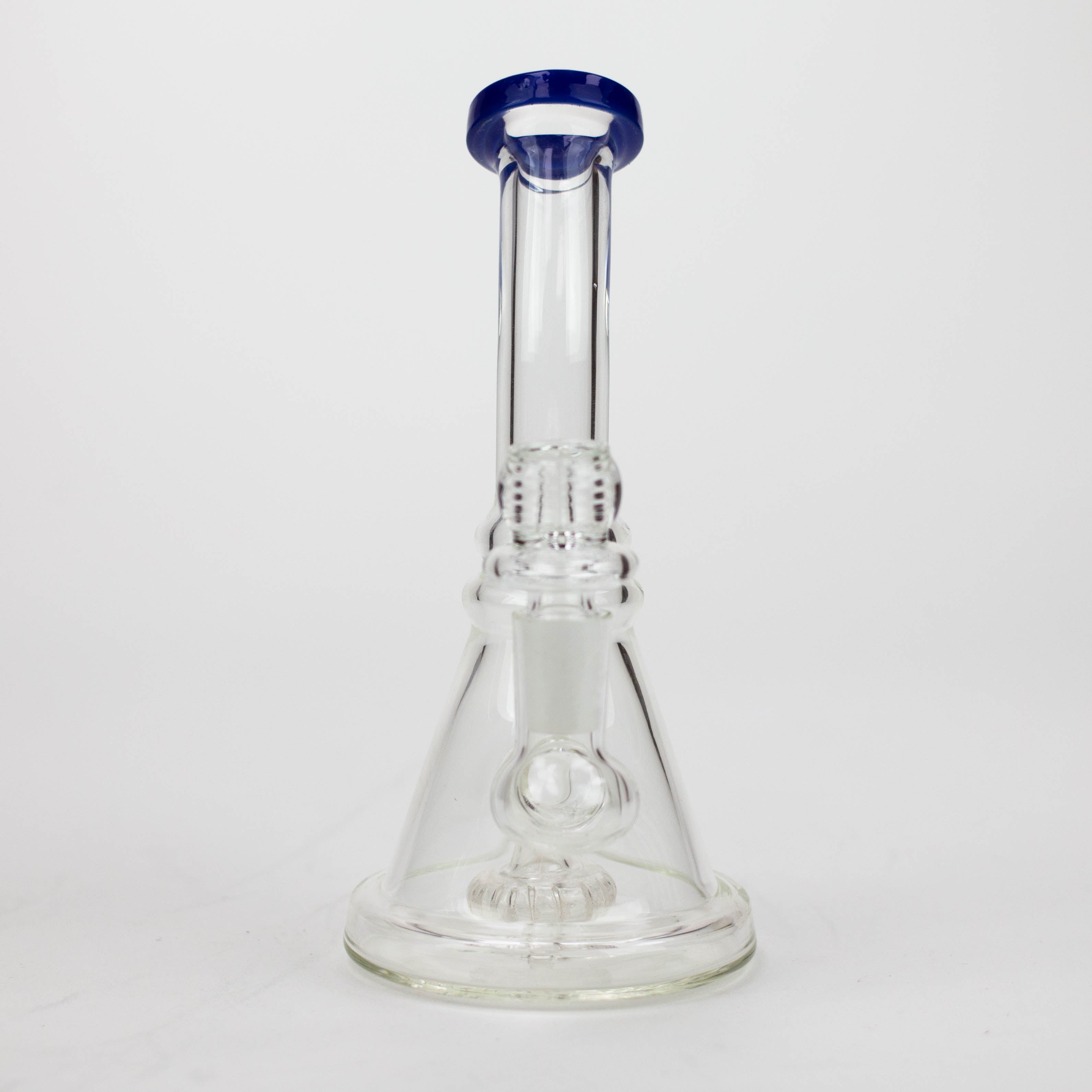 6.5" assorted color glass bong with shower head diffuser