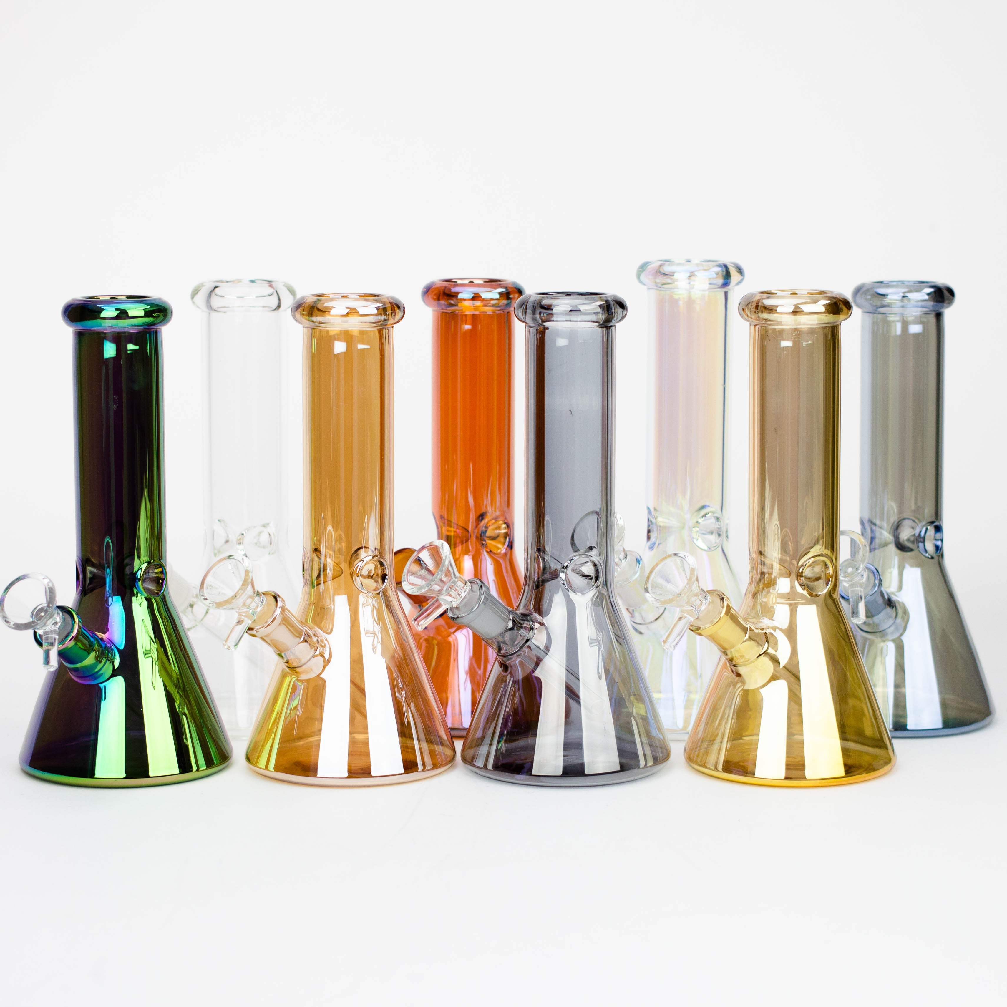 Z8" Solid Color Eletroplate Glass Beaker Bong [BH107x]