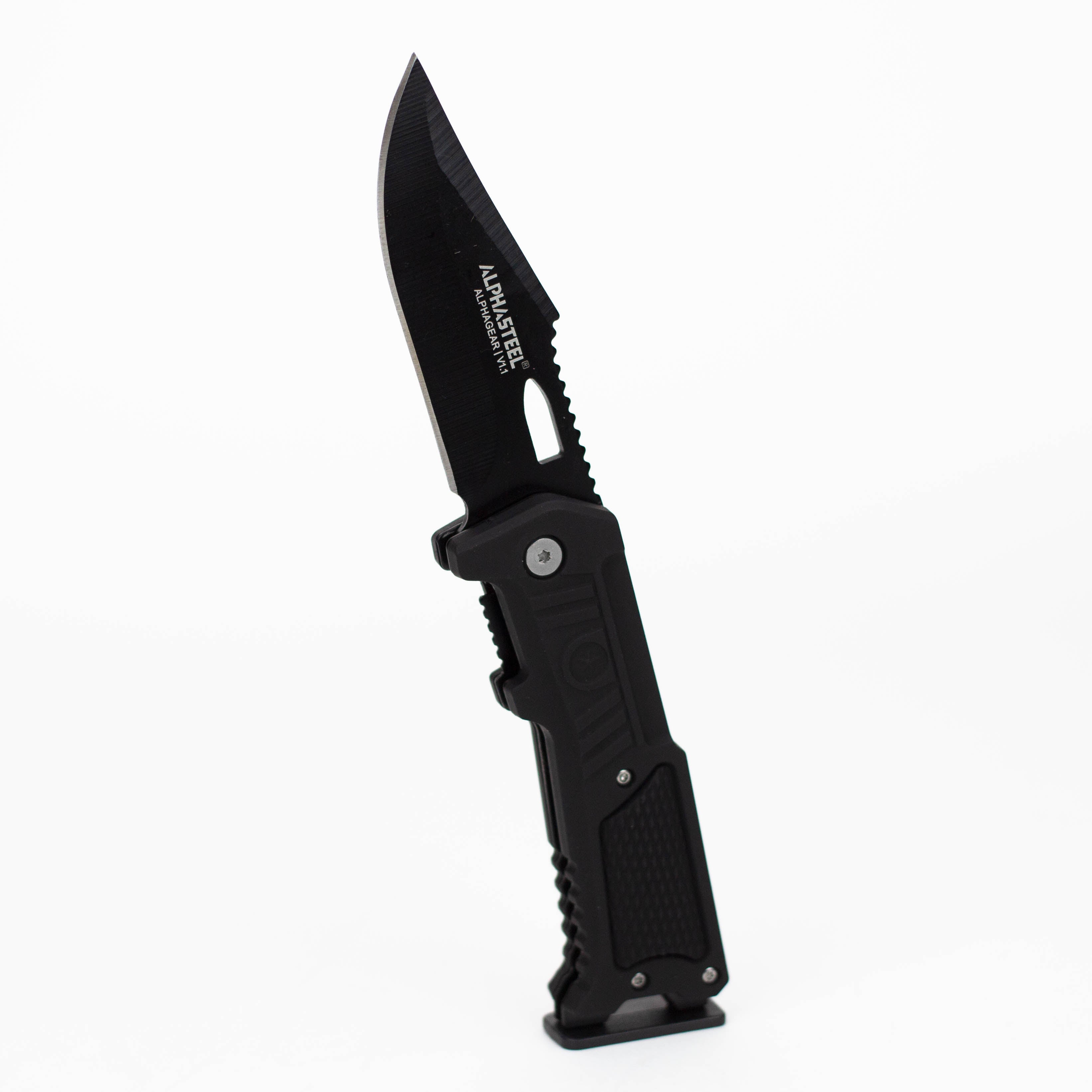 ALPHASTEEL | Hunting Knife - BLACK STAR FOLD