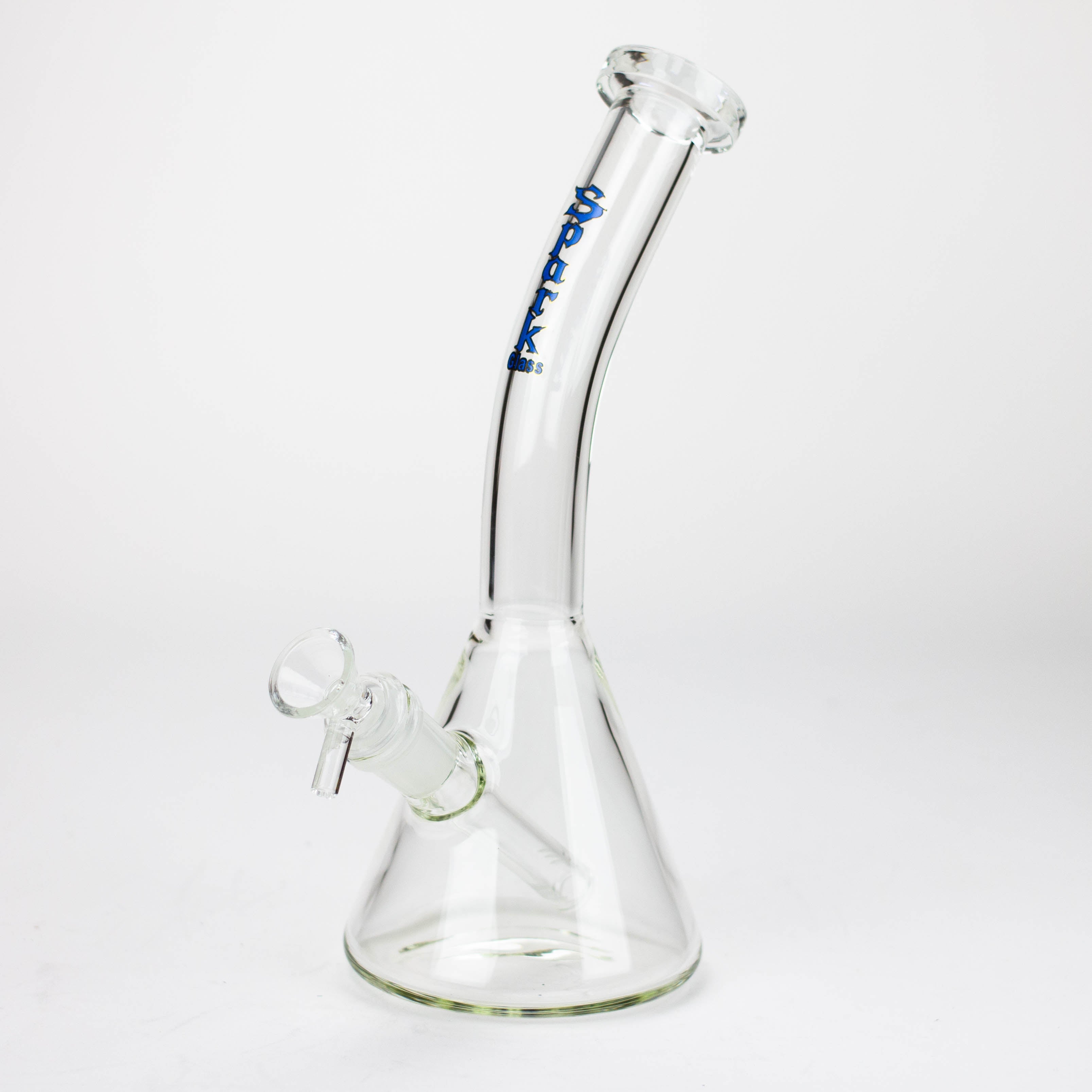 10" SPARK beaker thick glass bent neck water bong