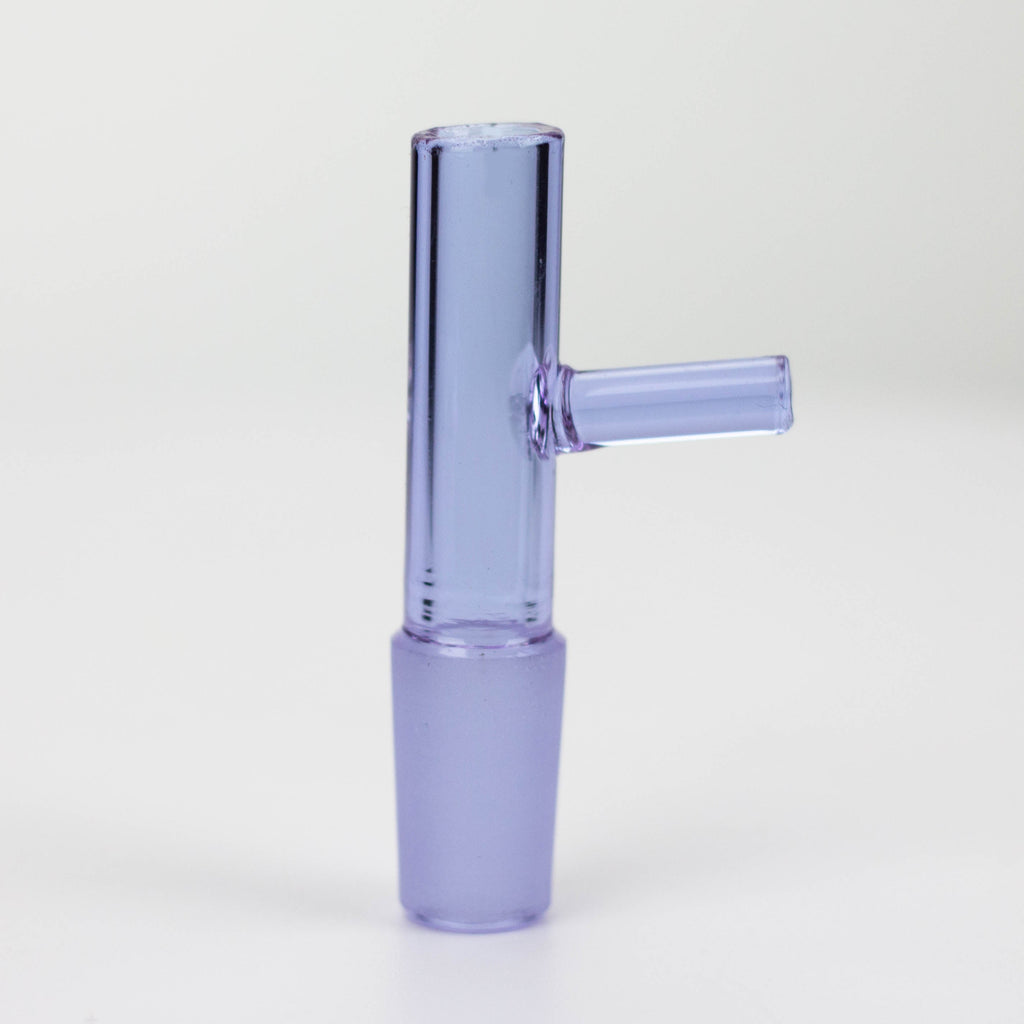 Solid color glass popper bowl with bar handle