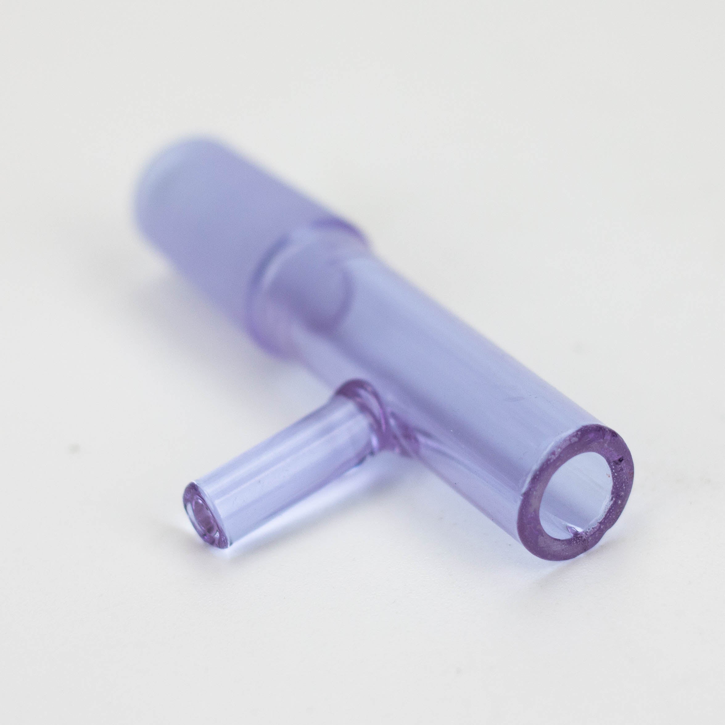 Solid color glass popper bowl with bar handle