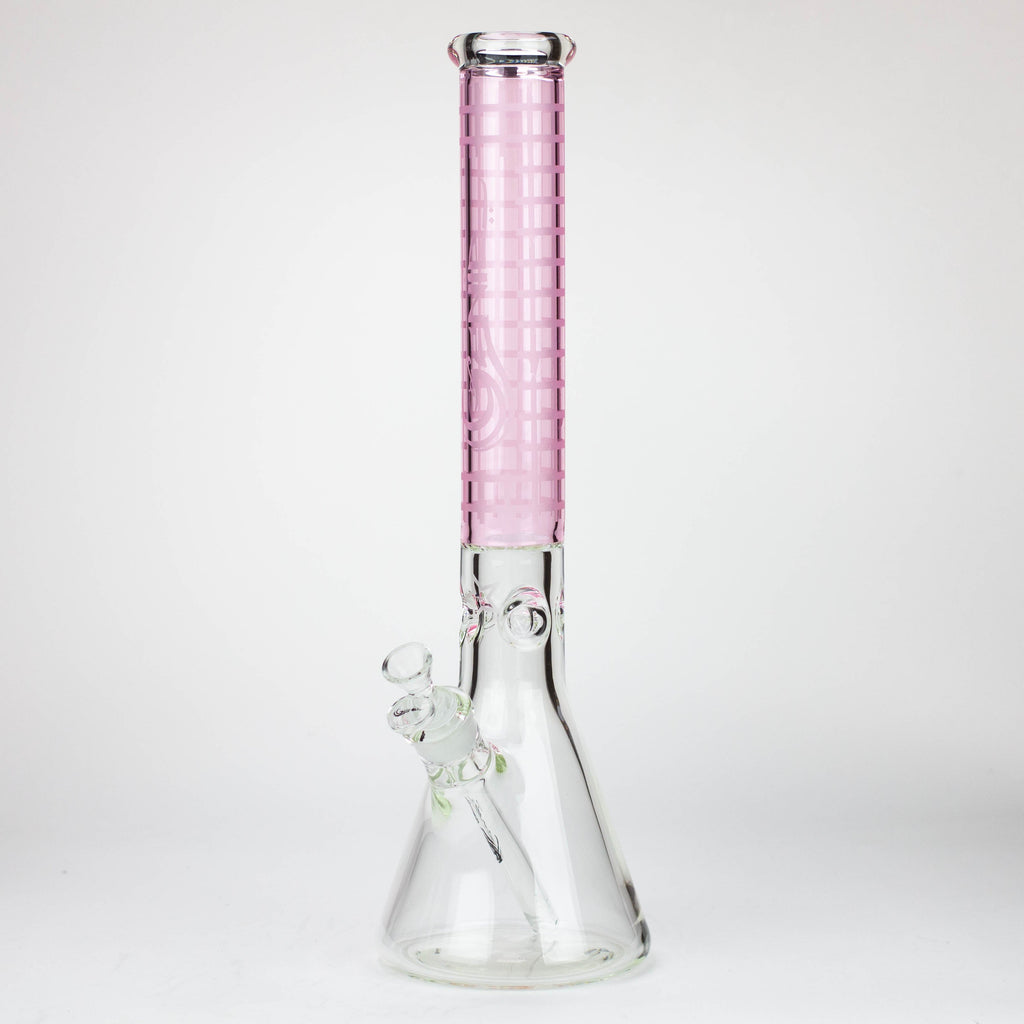 Genie | 17" sandblasted artwork tube 7 mm glass water bong [GB21004]