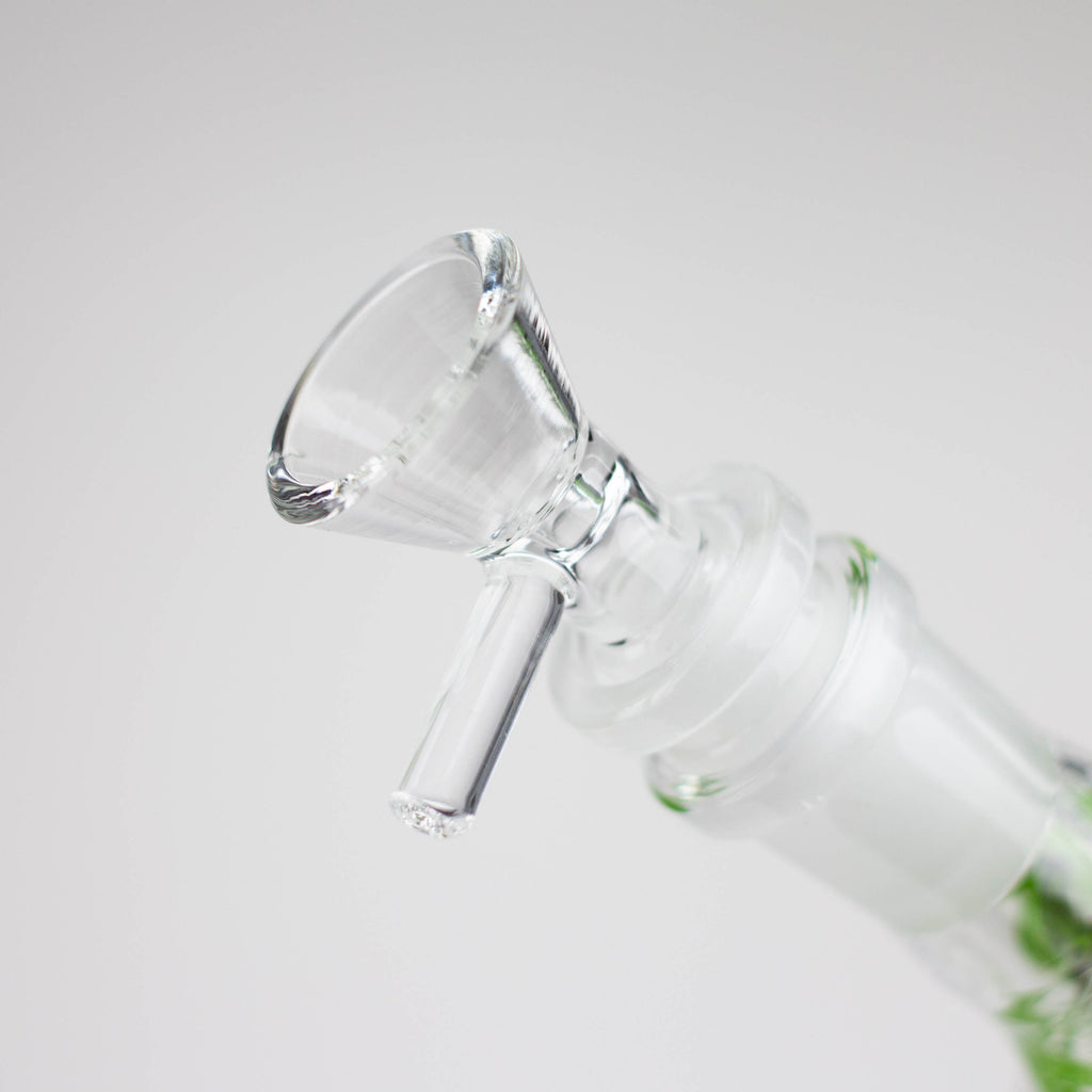 10" Glass Bong With Leaf Design [WP 156]