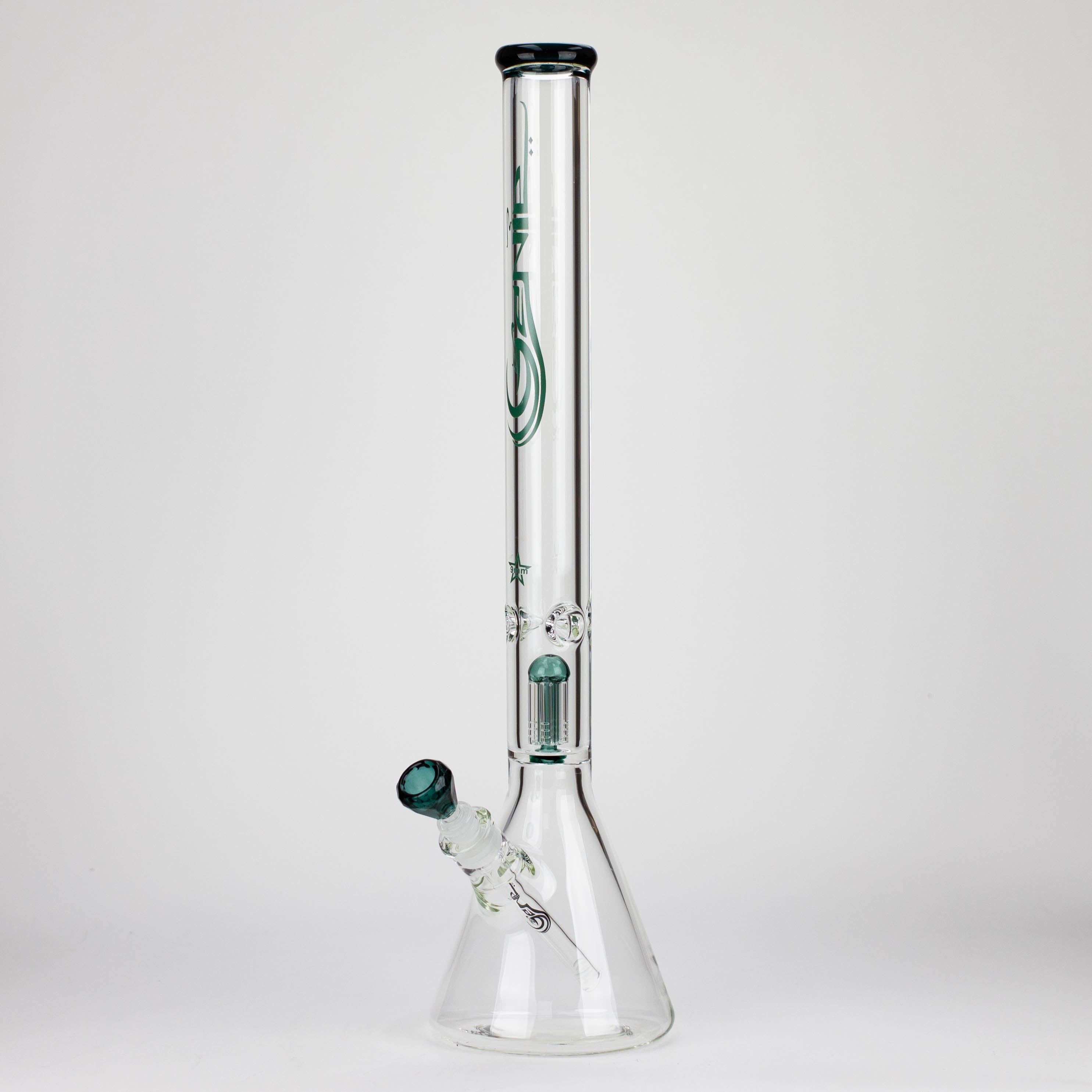 GENIE | 24" 9mm single percolator glass water bong [ GB1905 ]