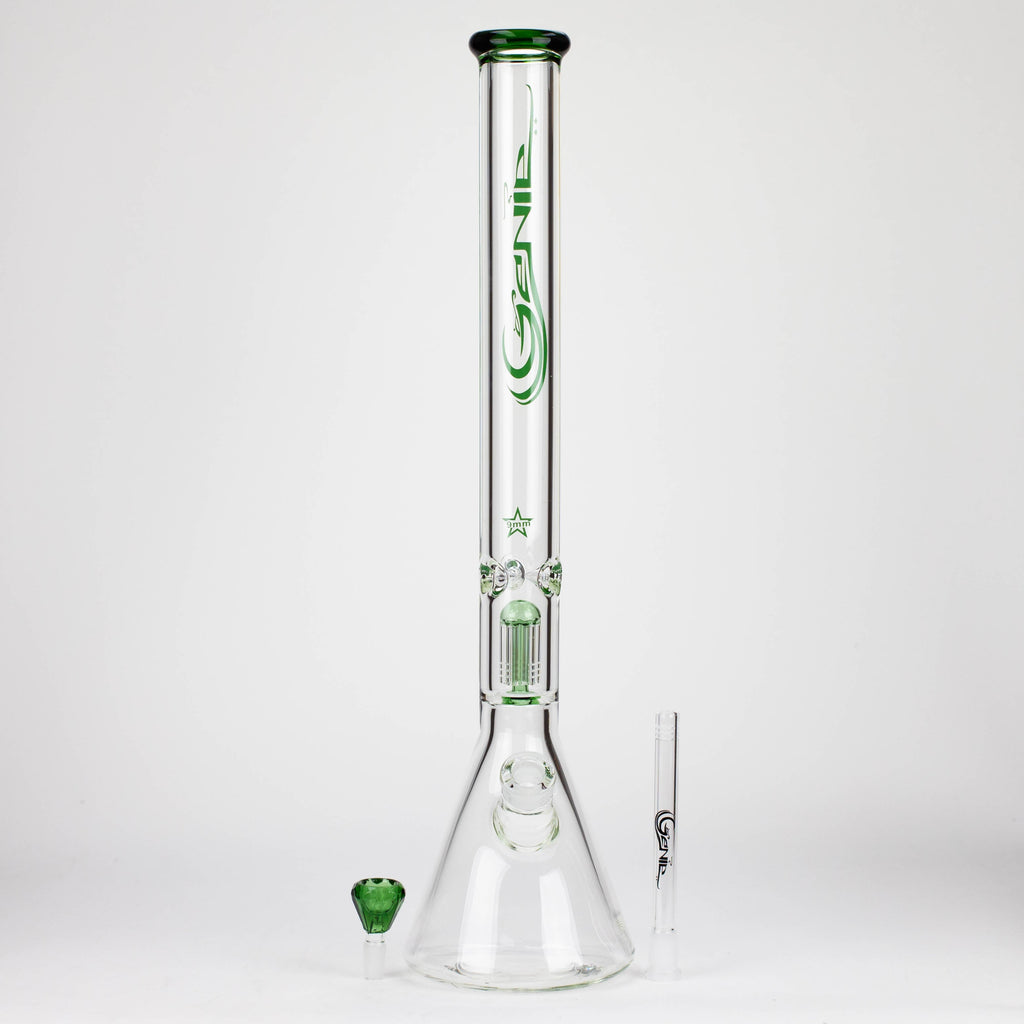 GENIE | 24" 9mm single percolator glass water bong [ GB1905 ]