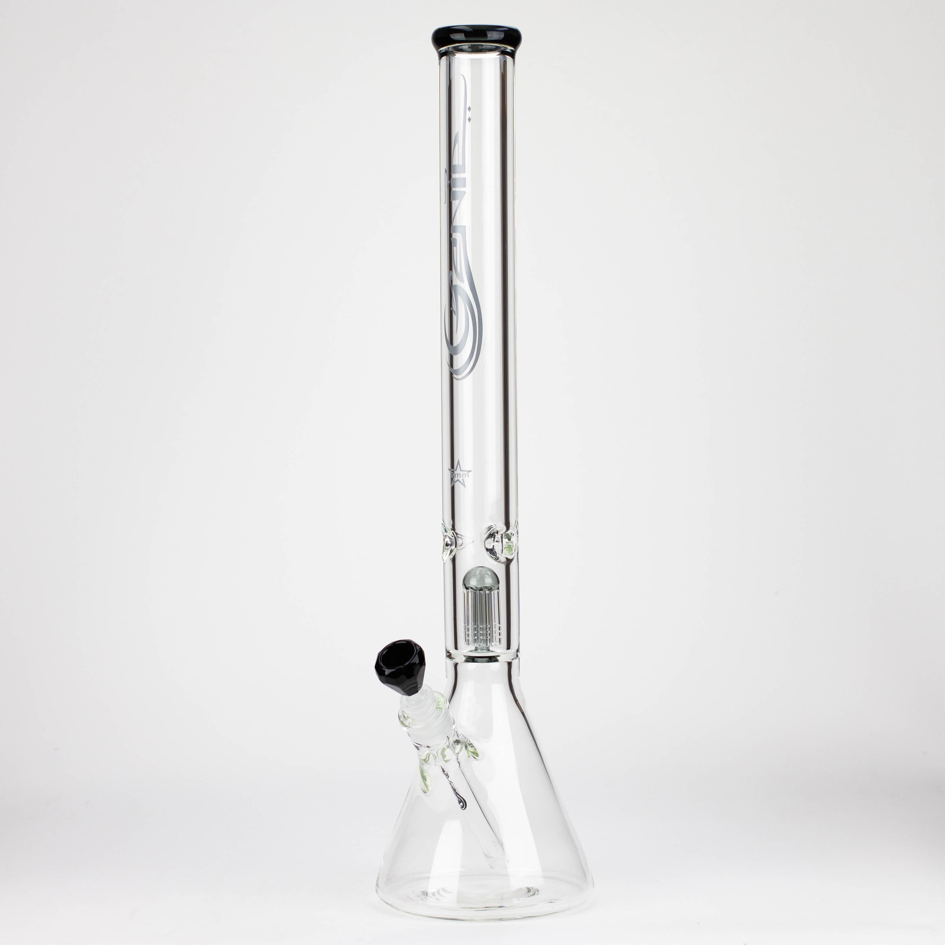 GENIE | 24" 9mm single percolator glass water bong [ GB1905 ]