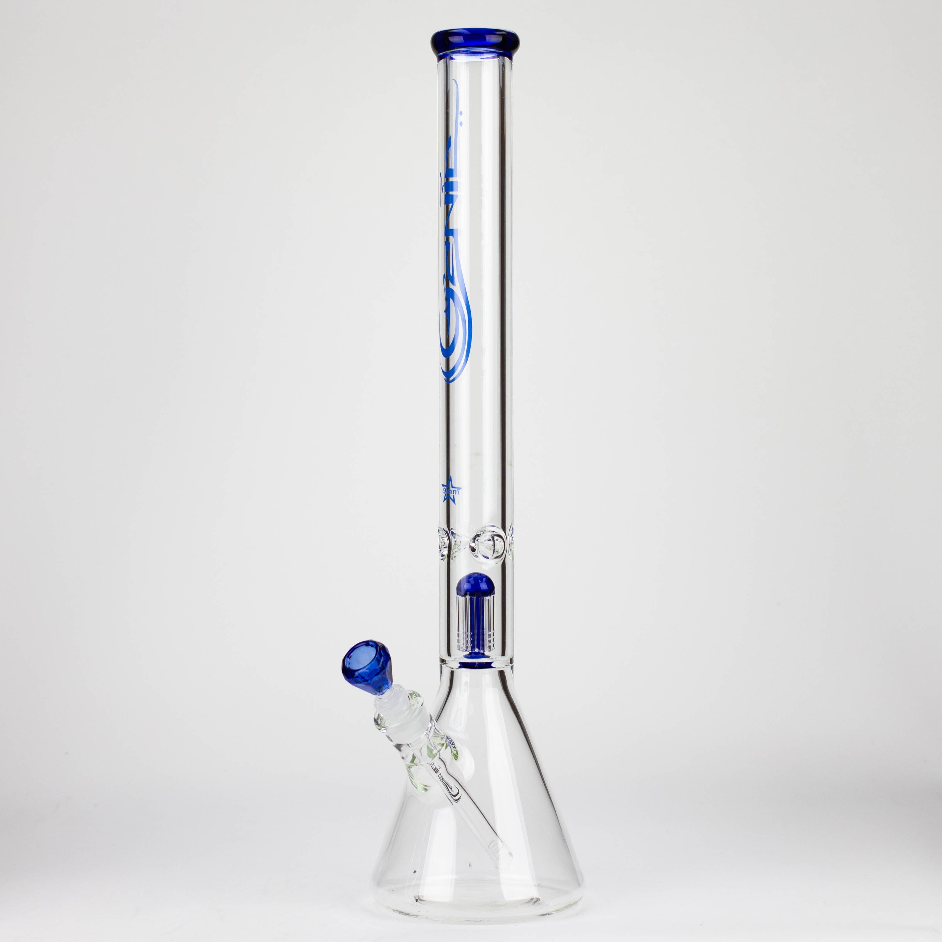 GENIE | 24" 9mm single percolator glass water bong [ GB1905 ]