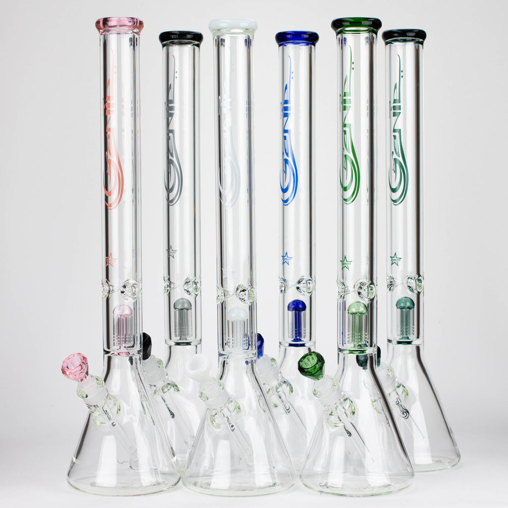 GENIE | 24" 9mm single percolator glass water bong [ GB1905 ]