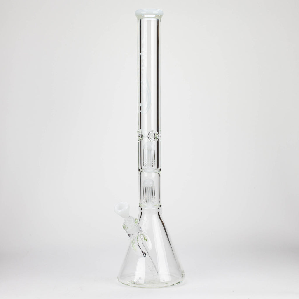 GENIE | 24" Dual 6 arms 9mm glass water beaker bong [GB1906]