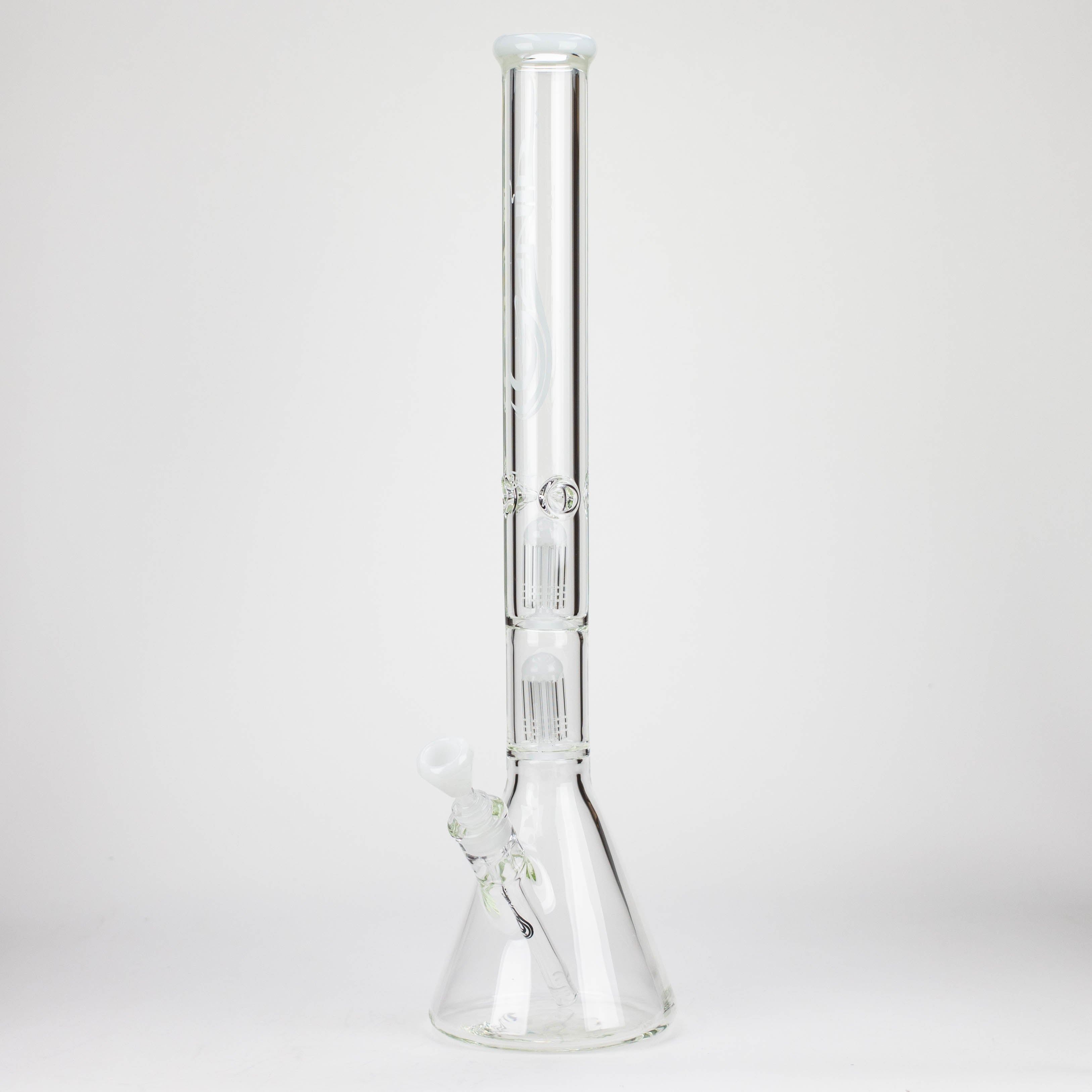 GENIE | 24" Dual 6 arms 9mm glass water beaker bong [GB1906]