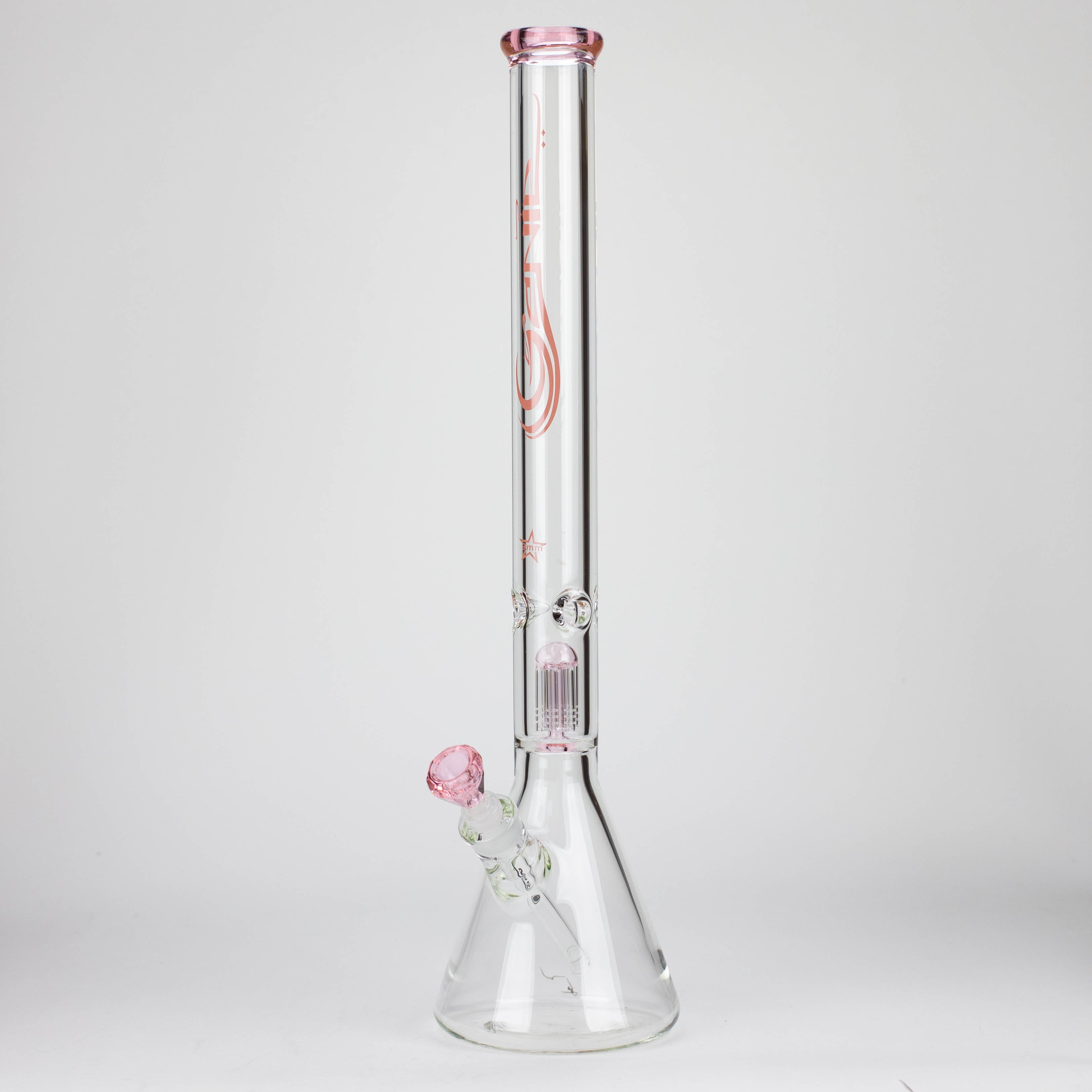 GENIE | 24" 9mm single percolator glass water bong [ GB1905 ]