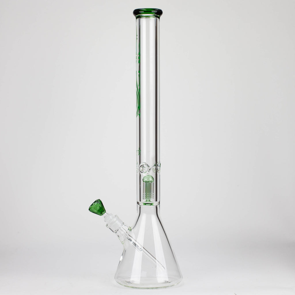 GENIE | 24" 9mm single percolator glass water bong [ GB1905 ]