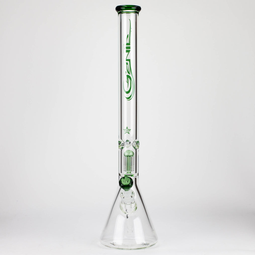 GENIE | 24" 9mm single percolator glass water bong [ GB1905 ]