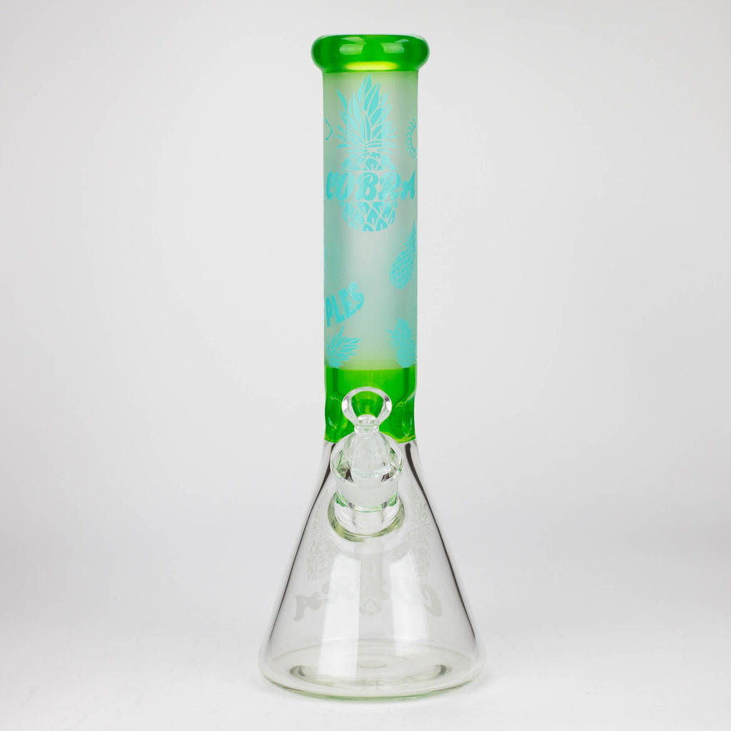 COBRA | 13.5" sandblasted pineapple 7 mm glass bong [LL023]