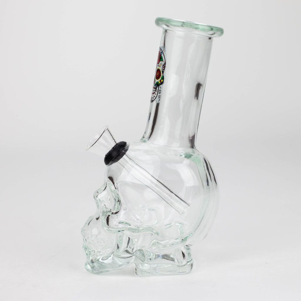 Z6" Mini Skull base soft glass water bong  [BS11]