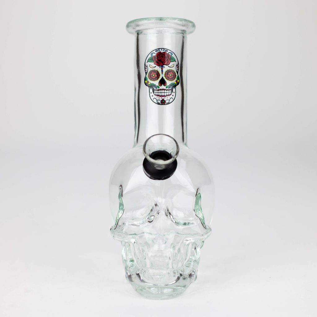 Z6" Mini Skull base soft glass water bong  [BS11]
