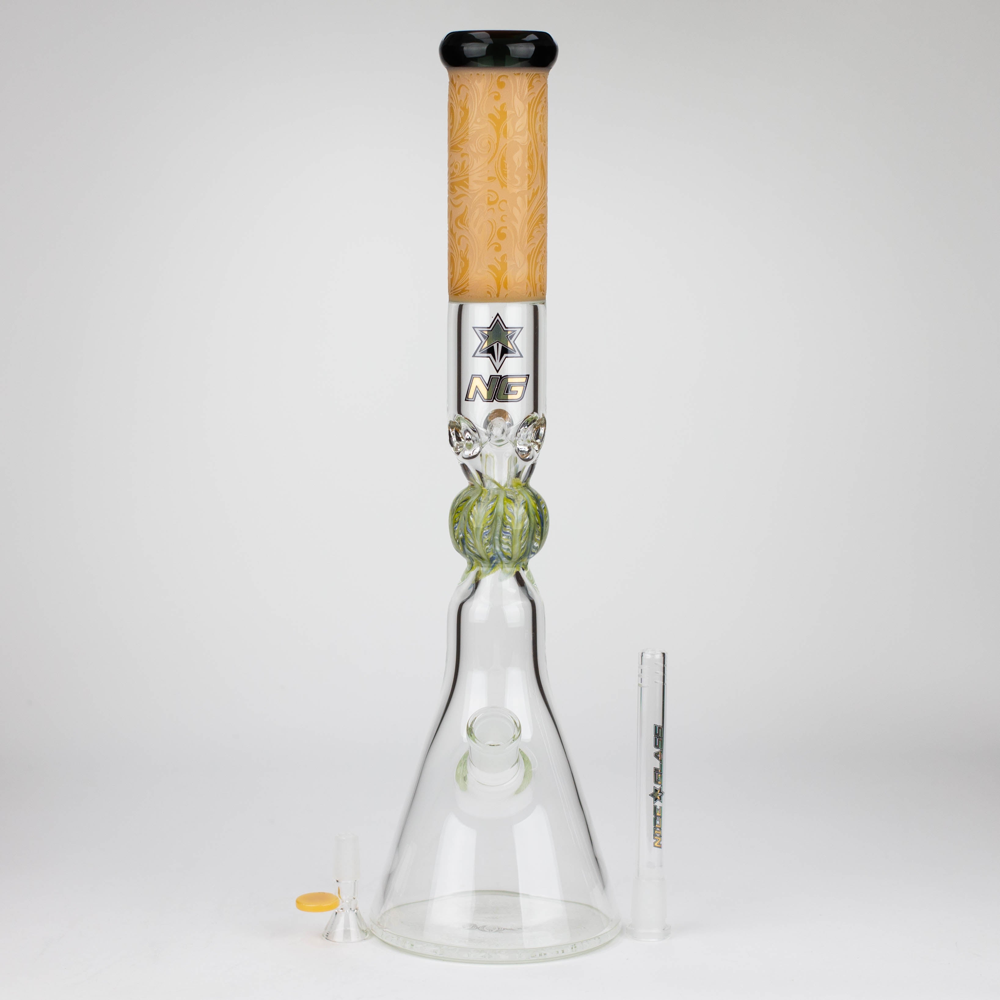NG | 18.5 inch Sandblasted Filigree Beaker [S397]