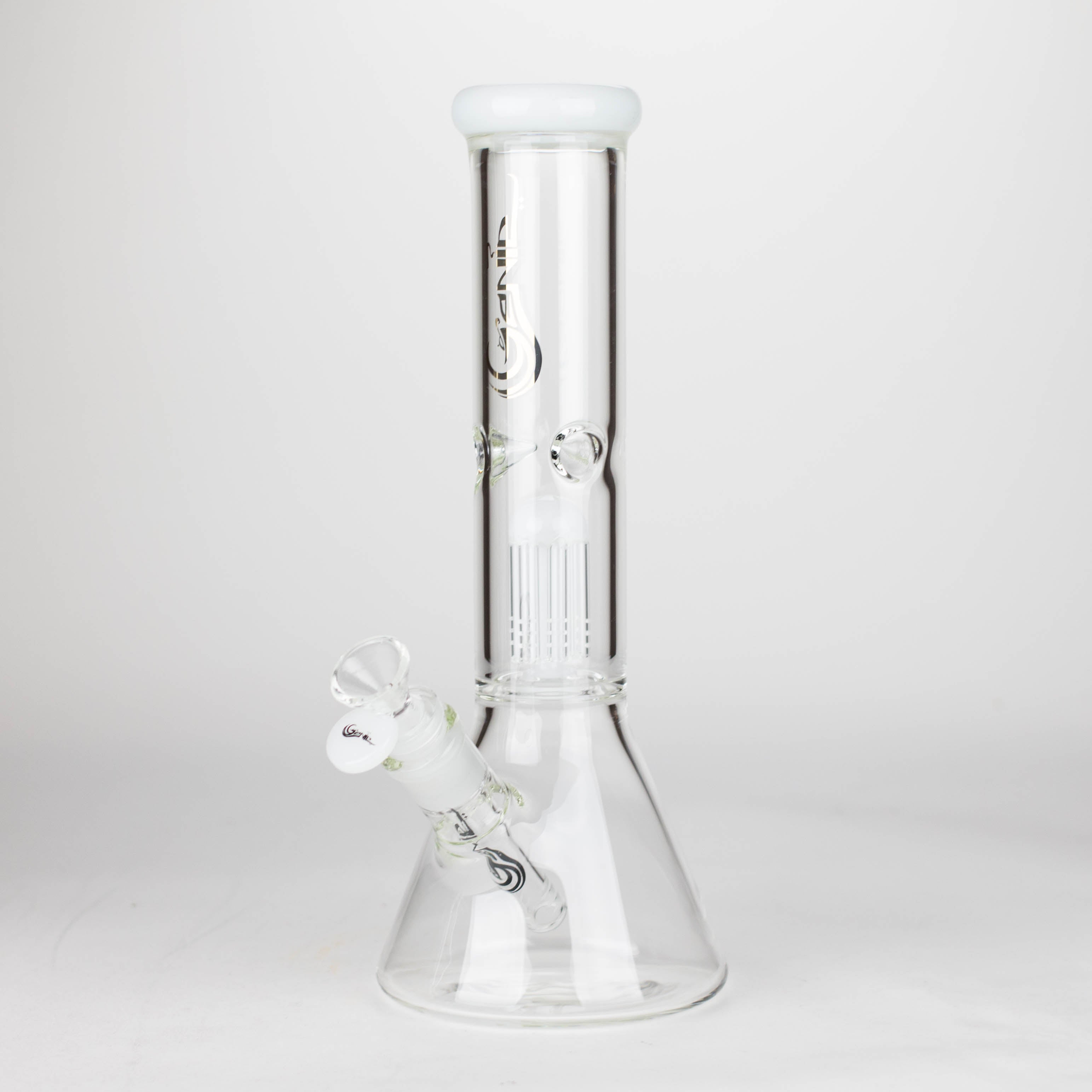 Genie | 12" Genie-Tree arms color accented glass water bong [NS104]