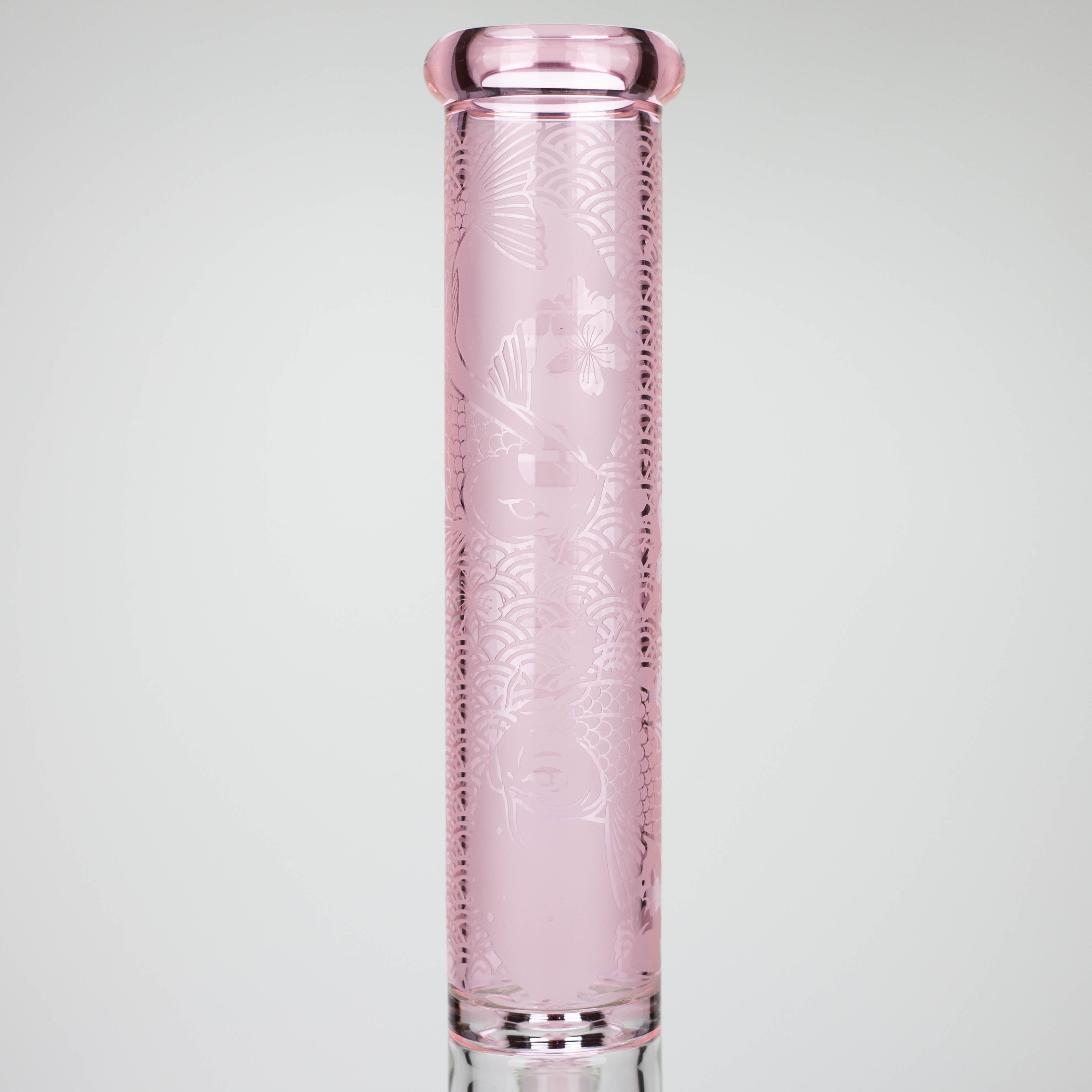 Castle Glassworks | 16" Koi Fish Etched Beaker