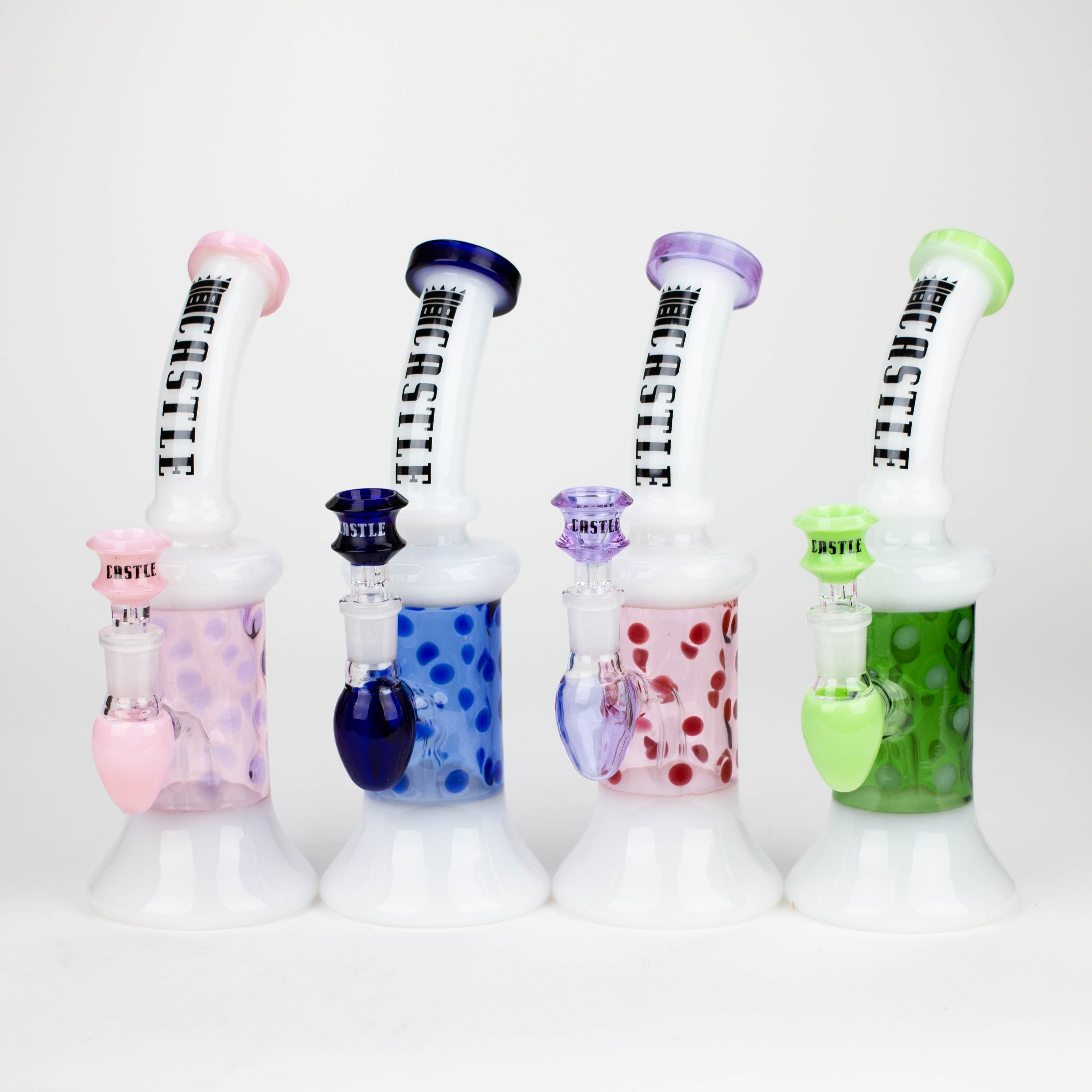 Castle Glassworks | 9" 2-in-1  Color Spots Rig