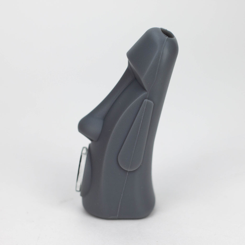 3.5" Resurrected stone head statue hand pipe [H261]