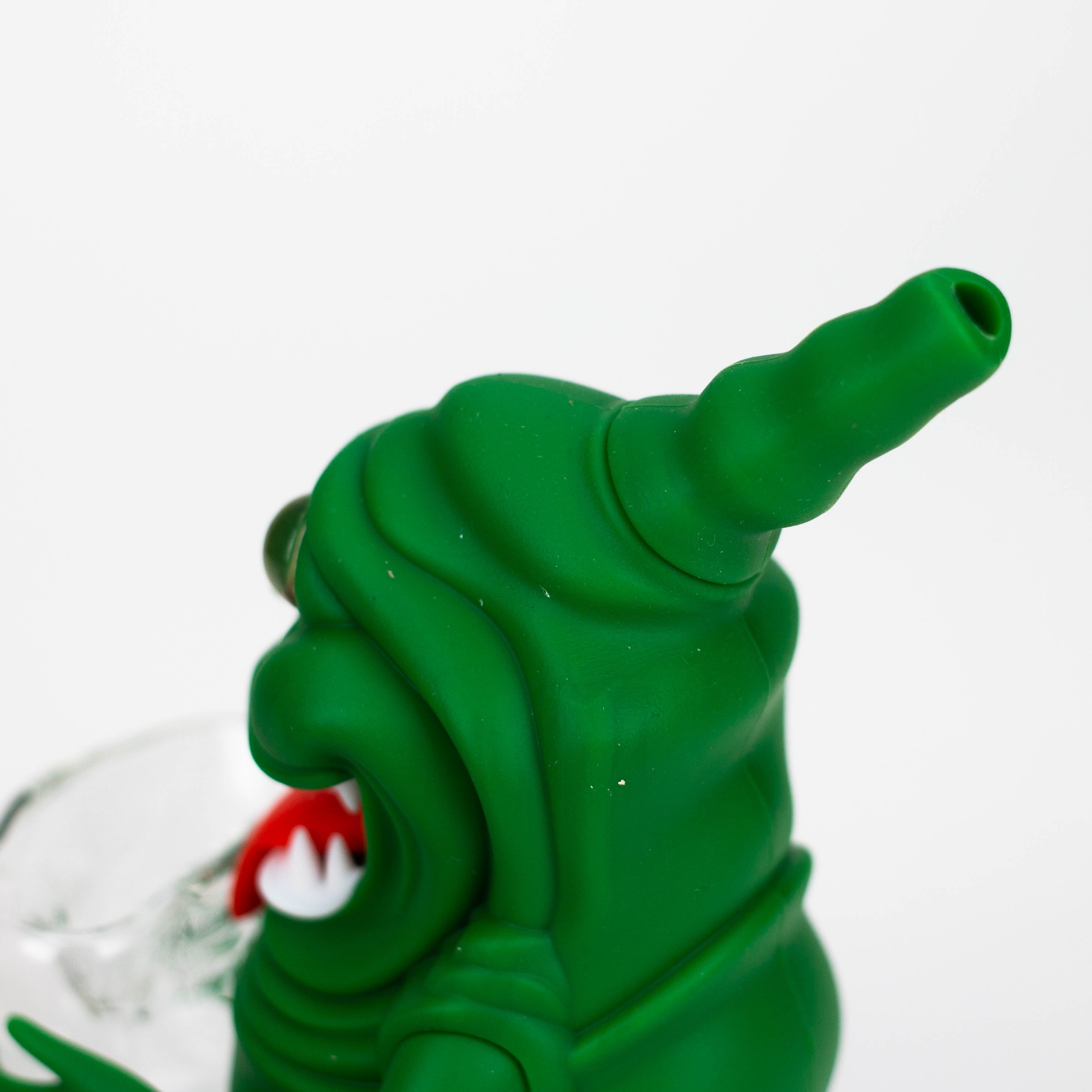 6" Green faced monster smoke water pipe [H258]