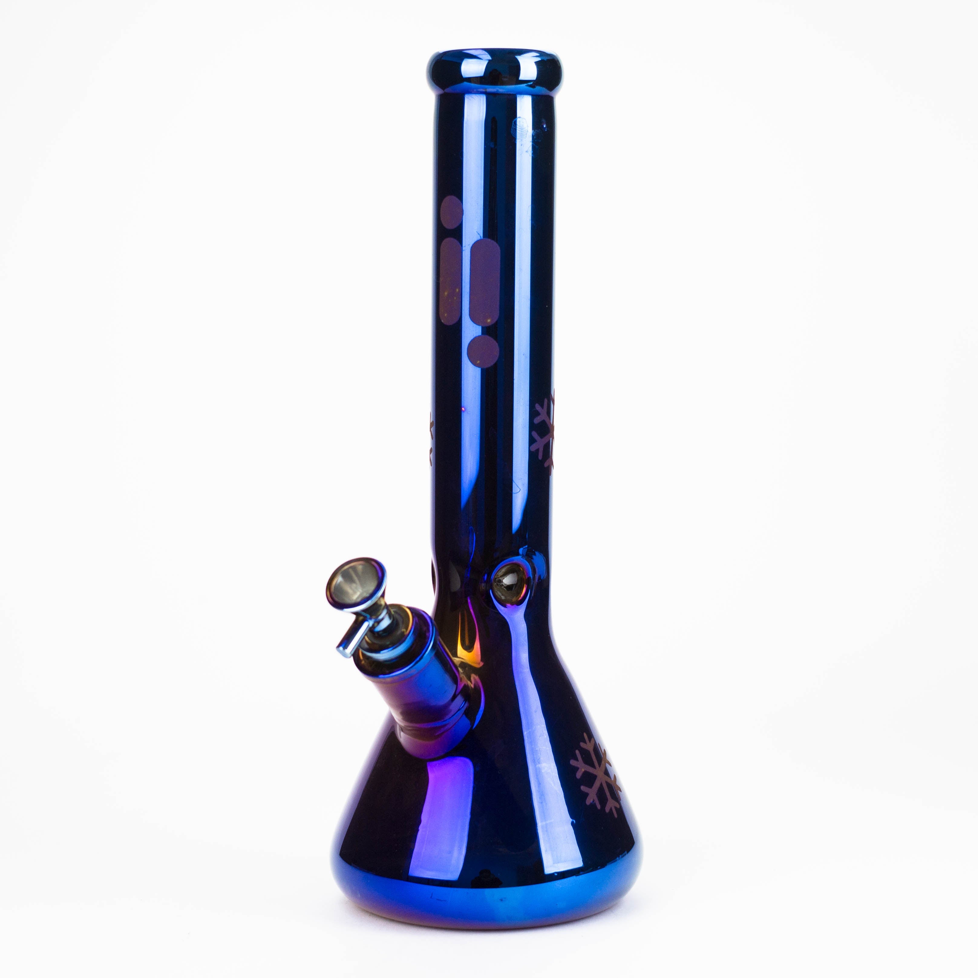 14" Infyniti Snowflake 7 mm metallic glass bong ( GP1589 )