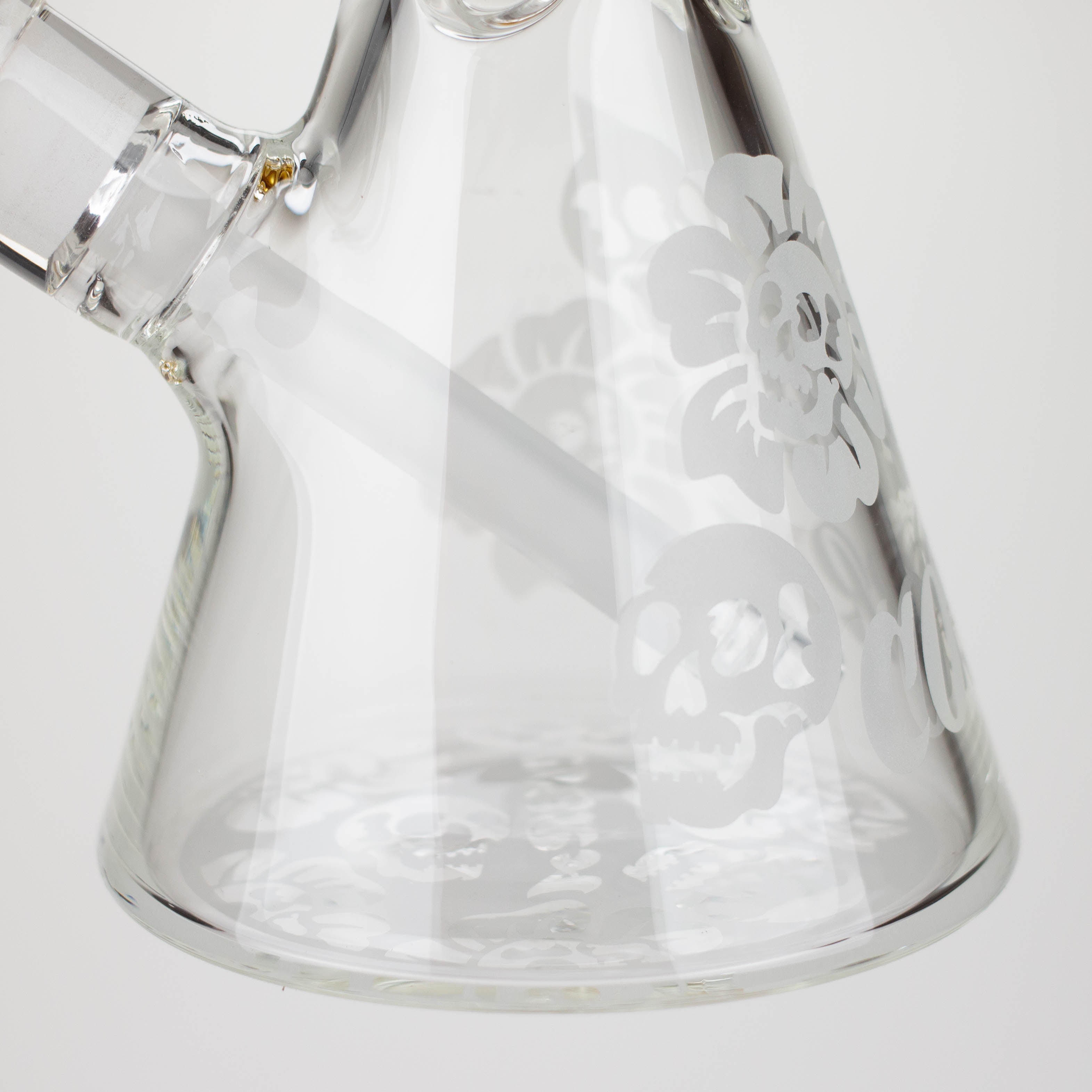 COBRA | 14" sandblasted geometric graphic 7 mm glass bong [YK07]