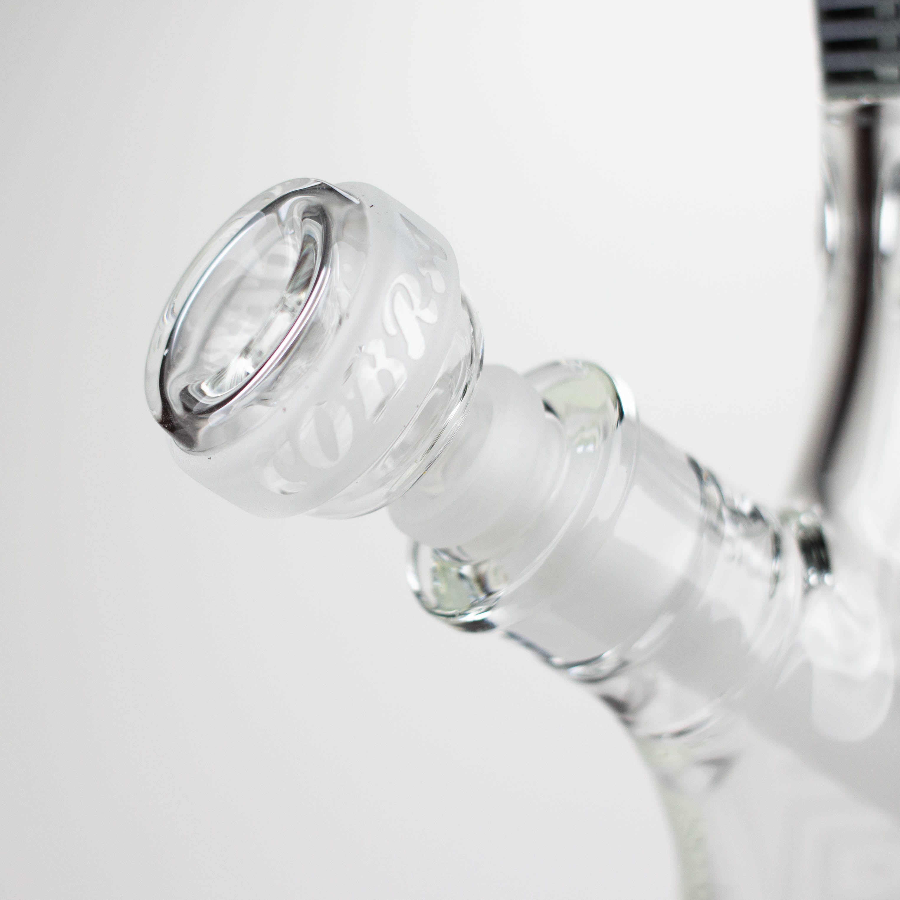 COBRA | 14" sandblasted geometric graphic 7 mm glass bong [YK06]