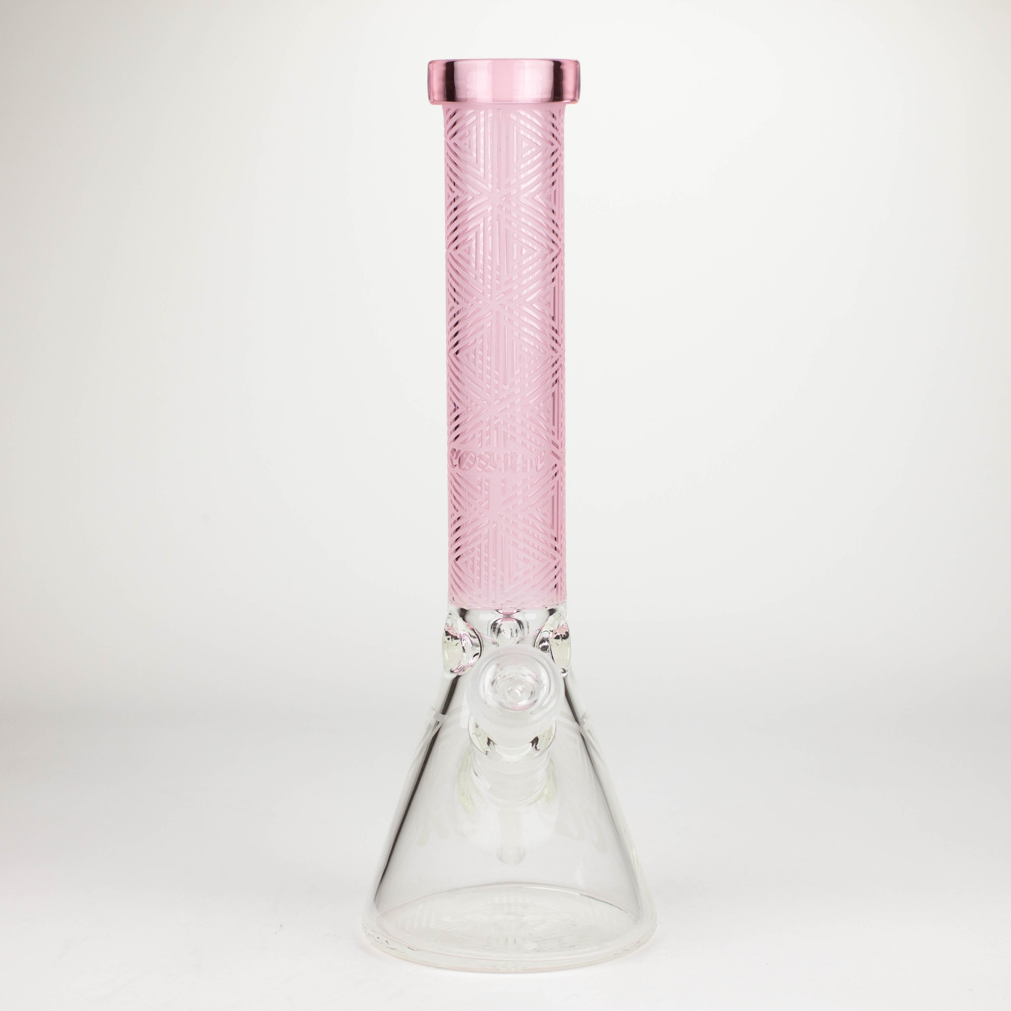 COBRA | 14" sandblasted geometric graphic 7 mm glass bong [YK05]