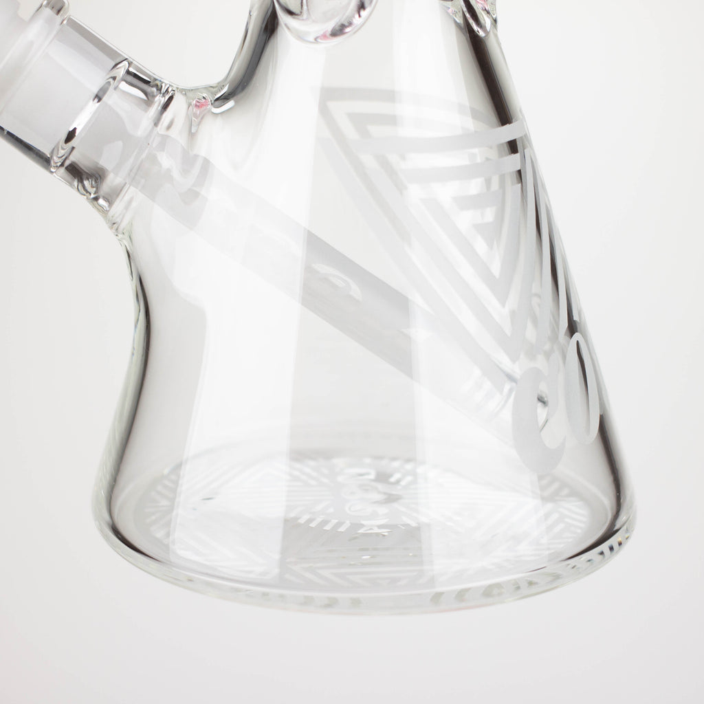 COBRA | 14" sandblasted geometric graphic 7 mm glass bong [YK05]