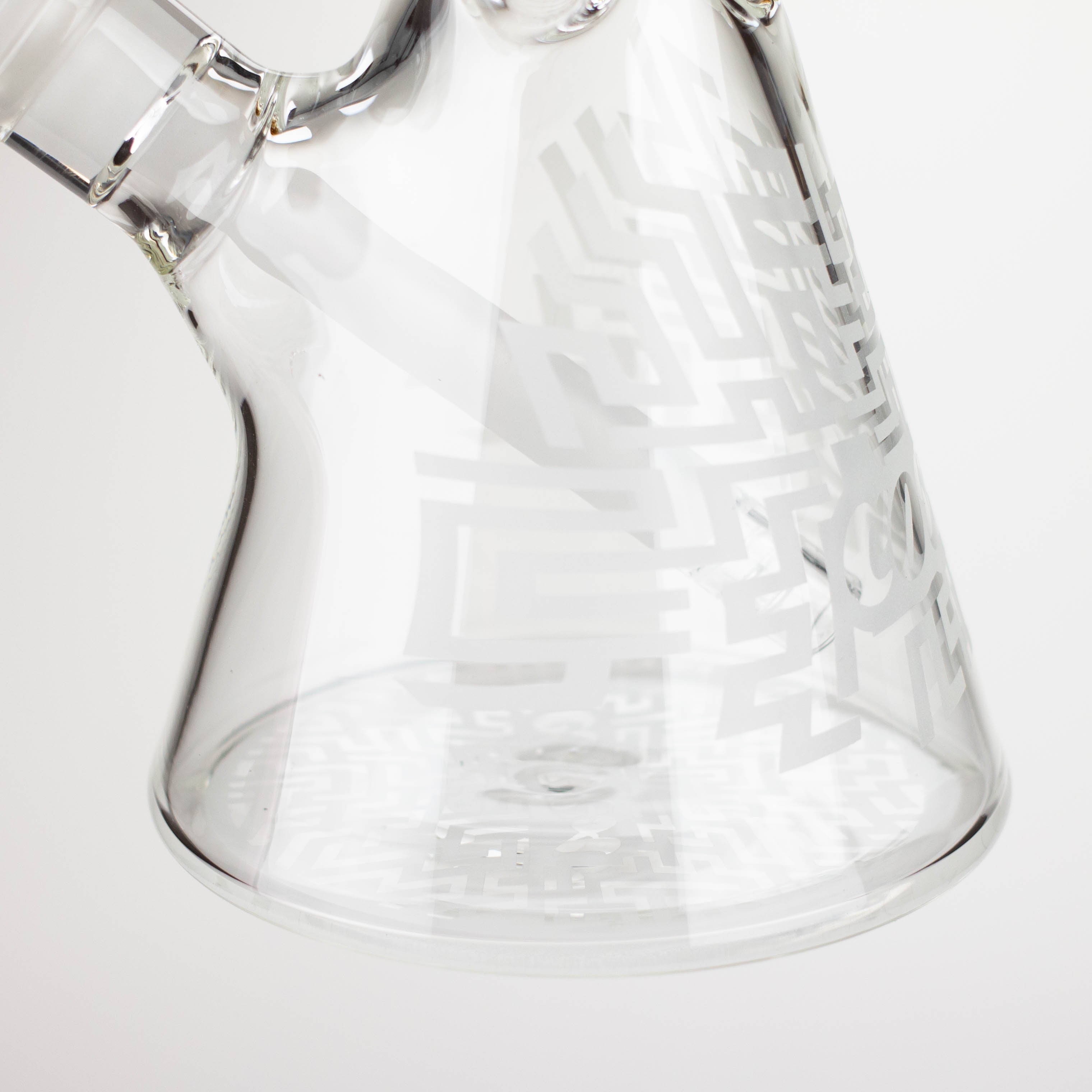 COBRA | 14" sandblasted geometric graphic 7 mm glass bong [YY04]