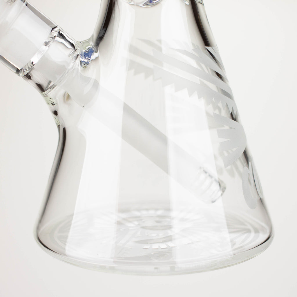 COBRA | 14" sandblasted geometric graphic 7 mm glass bong [YK08]