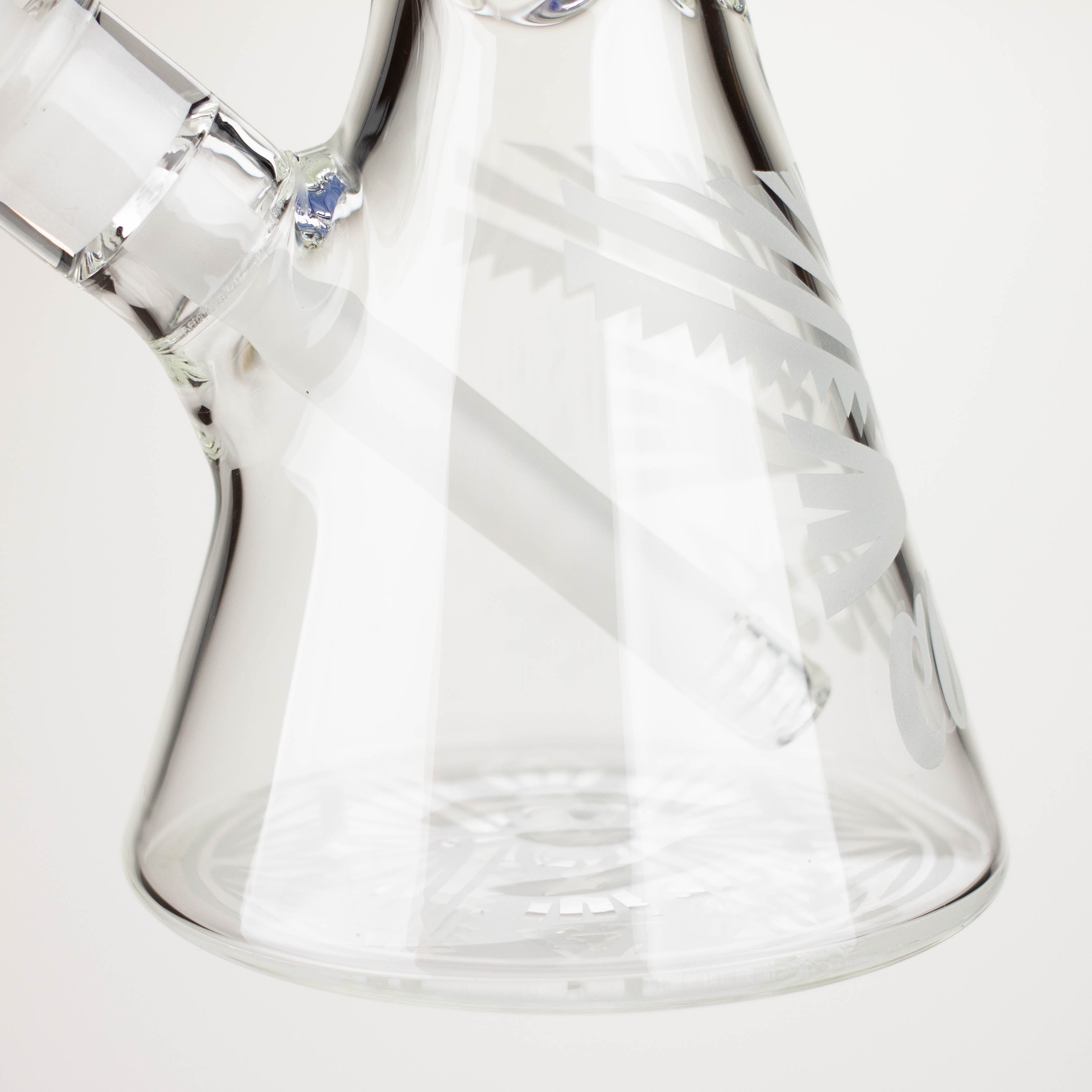 COBRA | 14" sandblasted geometric graphic 7 mm glass bong [YK08]