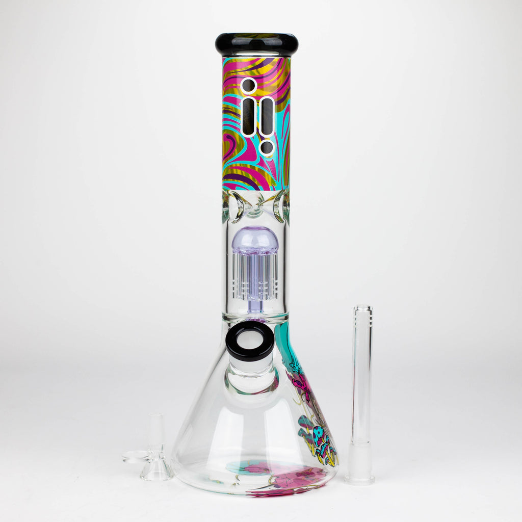 Infyniti | Untamed 14" 7 mm classic beaker water bong - Jellyfish [GP2016]