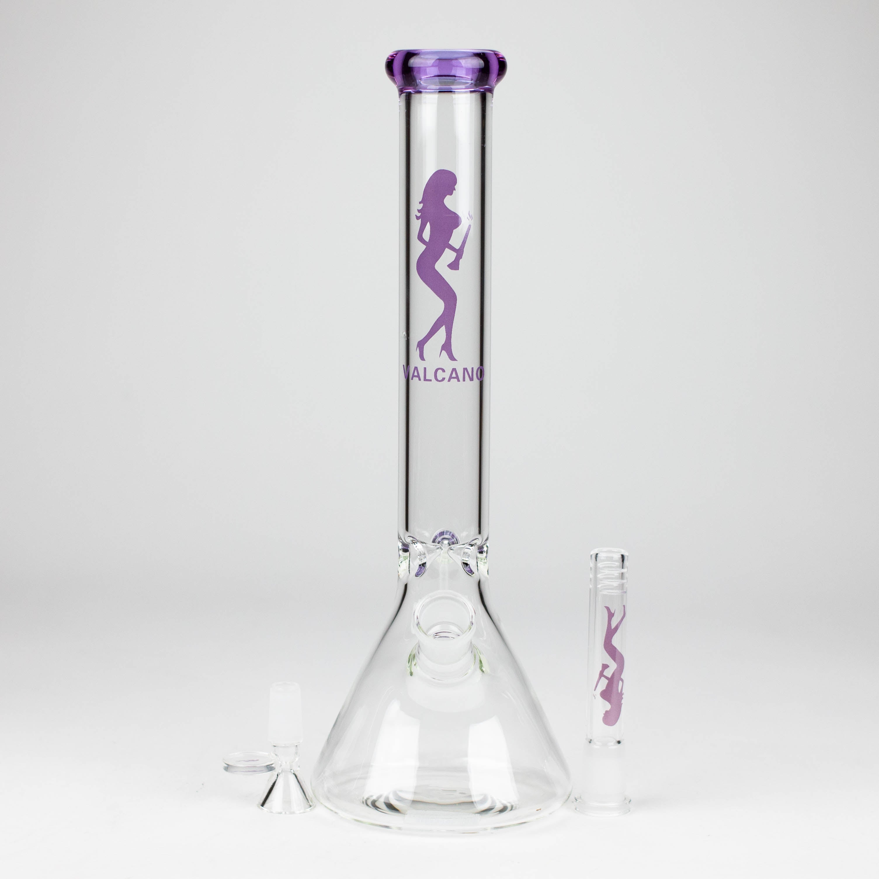 VALCANO | 12" beaker glass water bong [GB16710]