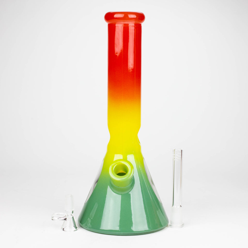 12.5" Soft glass 7mm beaker water bong [M12005]