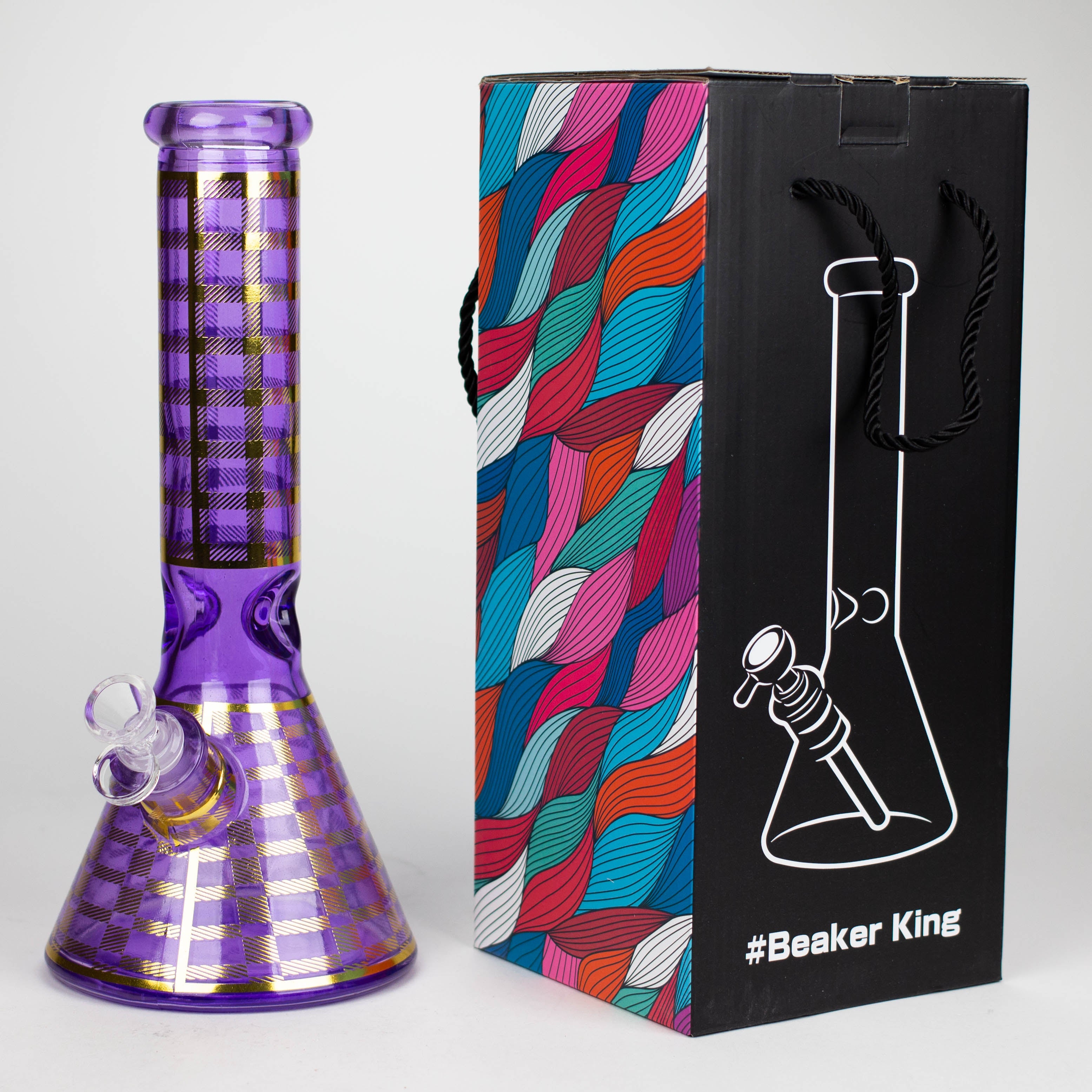 12.5" Soft glass 7mm beaker water bong [M12009A]